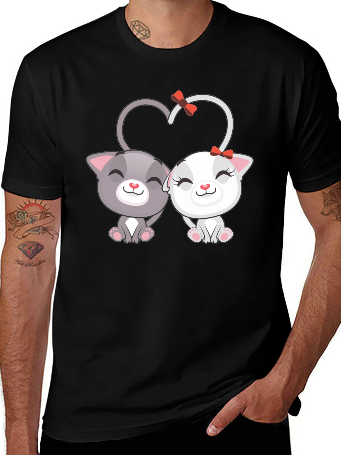 Cute Cat Couple T-Shirt - Valentine's Day Edition