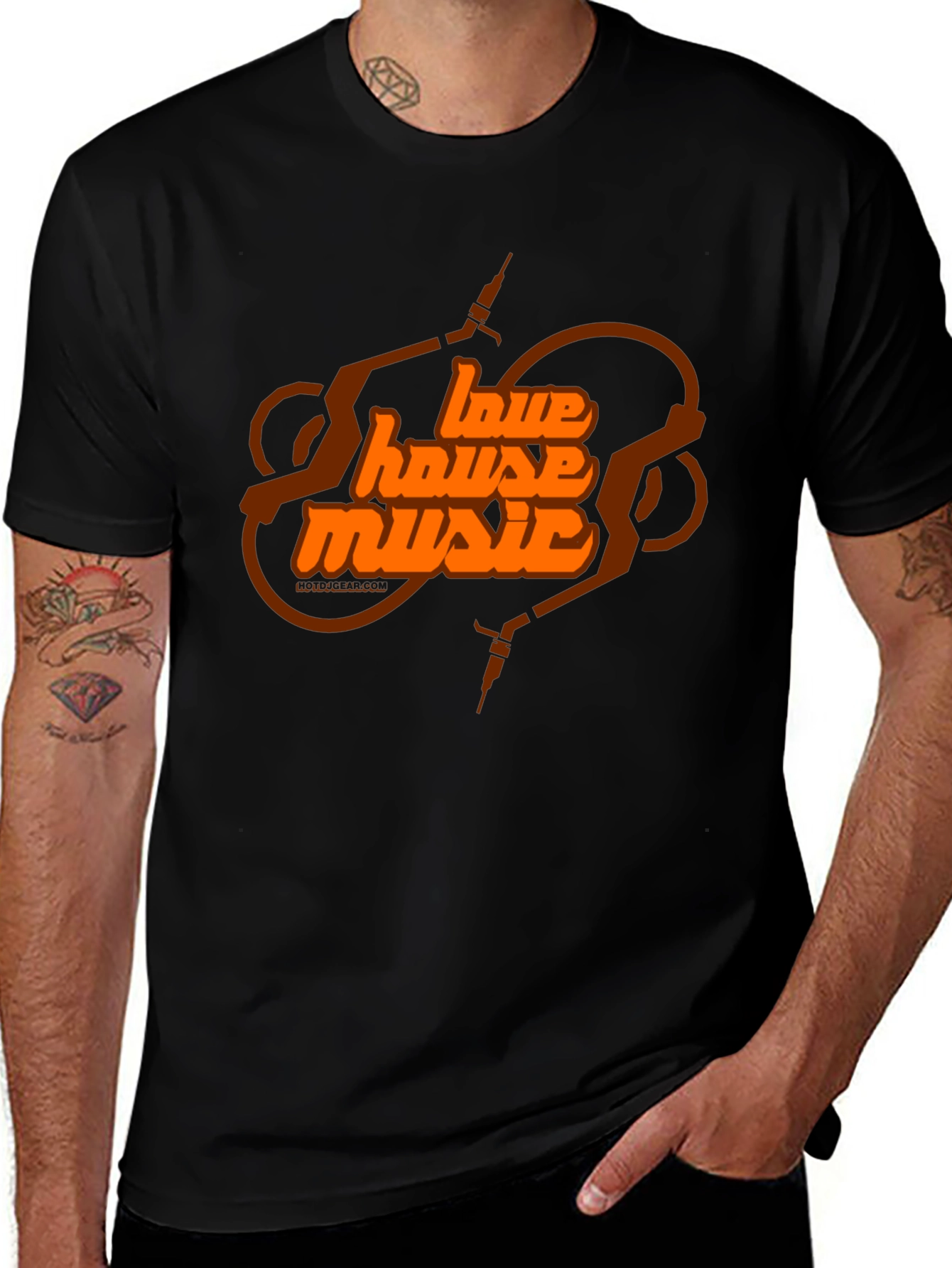 Variant 23 of Love House Music Graphic Tee - Black