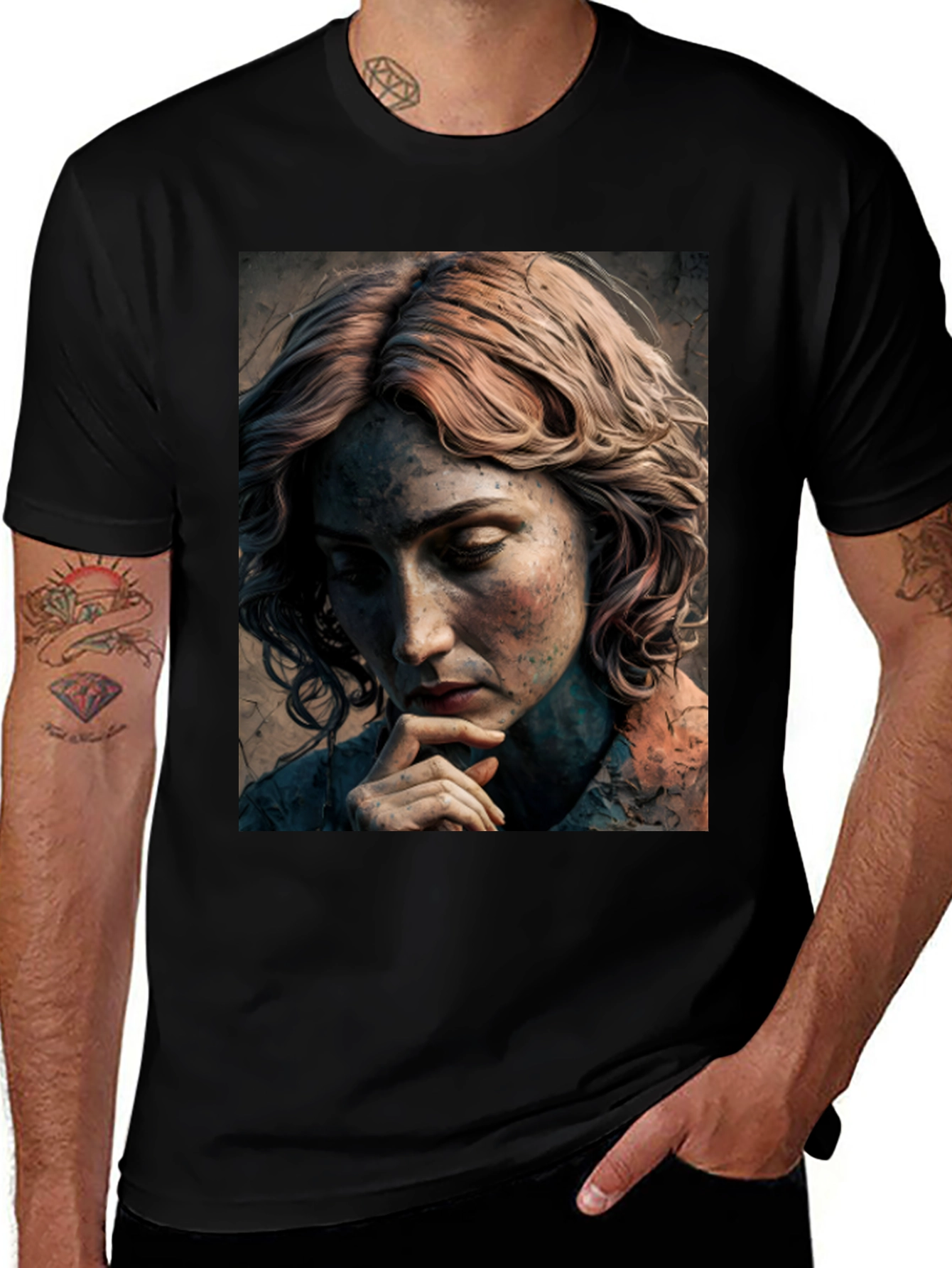 Variant 19 of Artistic Portrait Graphic Tee - Unique Design