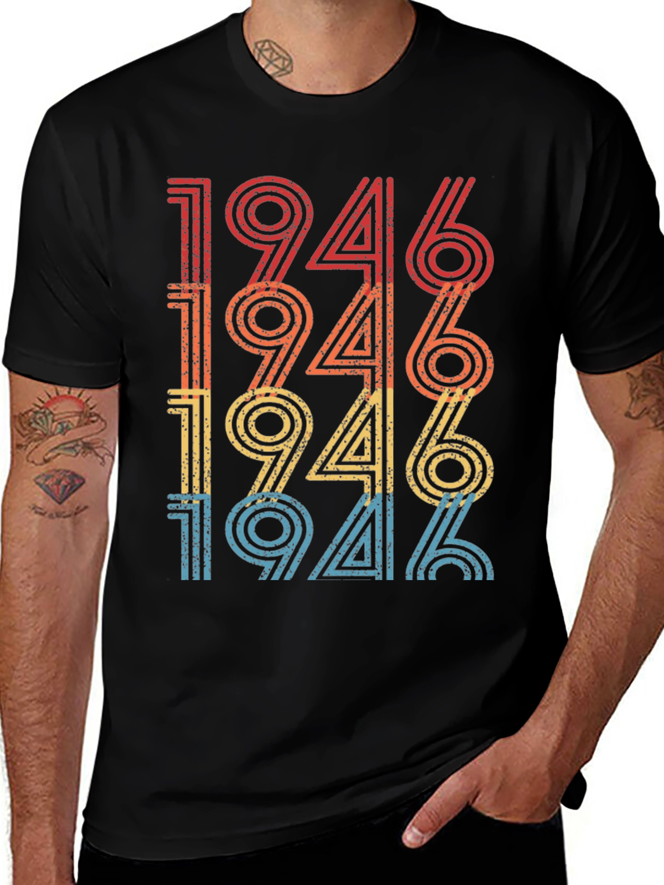 Variant 7 of Vintage 1946 Birthday T-Shirt Retro Style