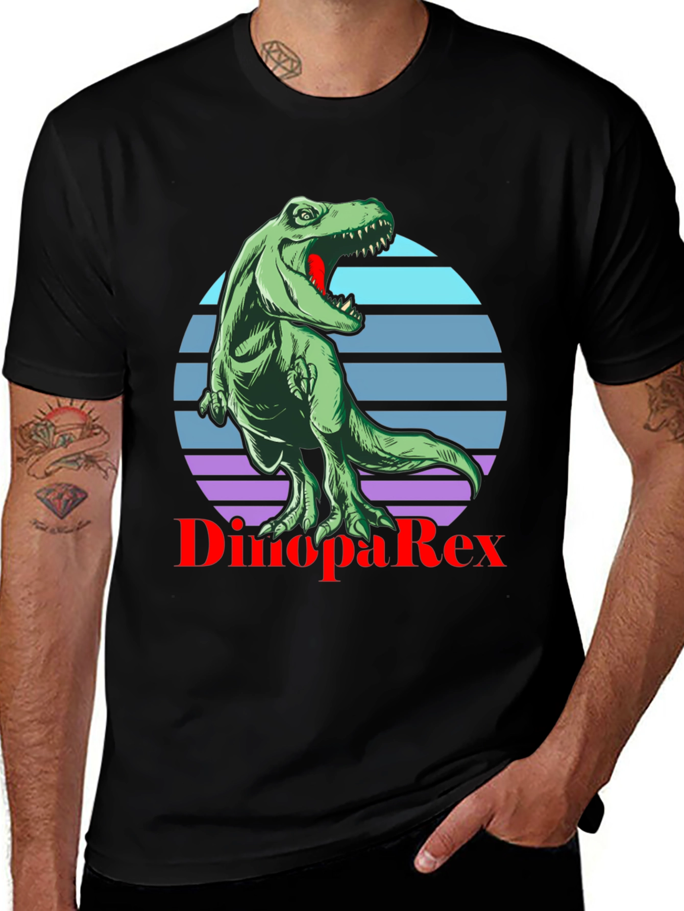 Variant 7 of Dino PaRex T-Shirt - Retro Dinosaur Tee