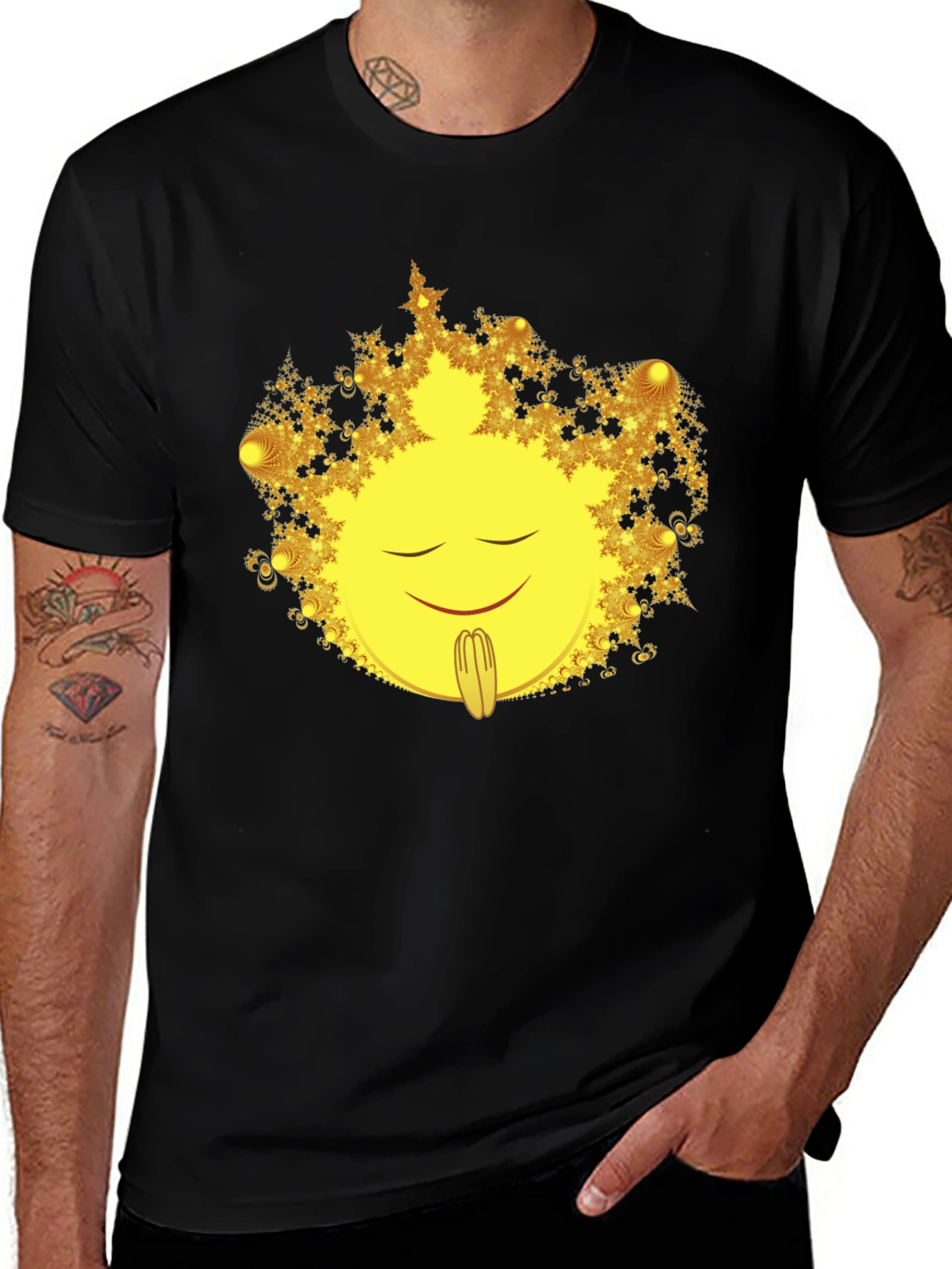 Meditating Sun Graphic T-Shirt - Relaxed Fit