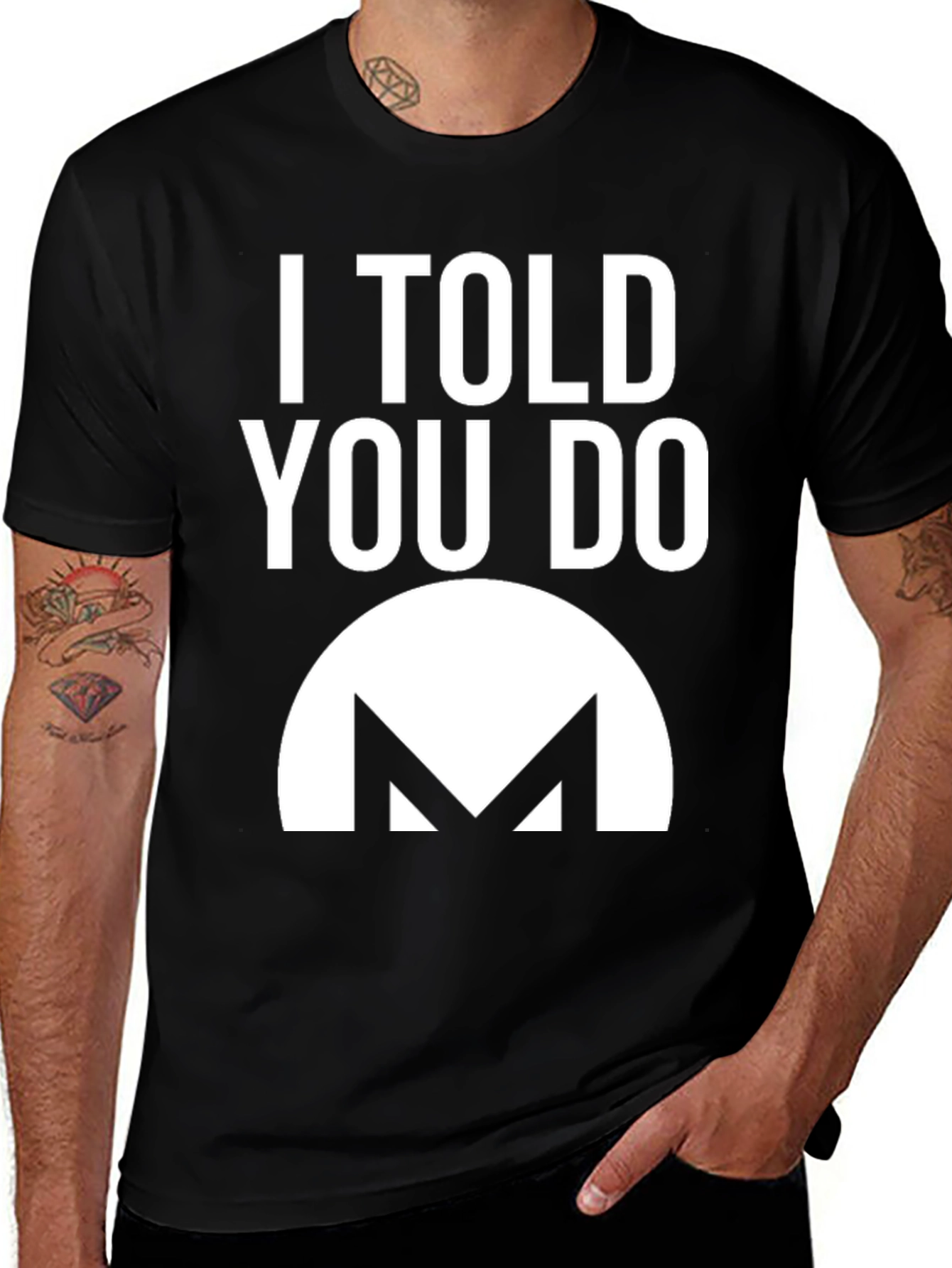 Monero Cryptocurrency Black Graphic T-Shirt