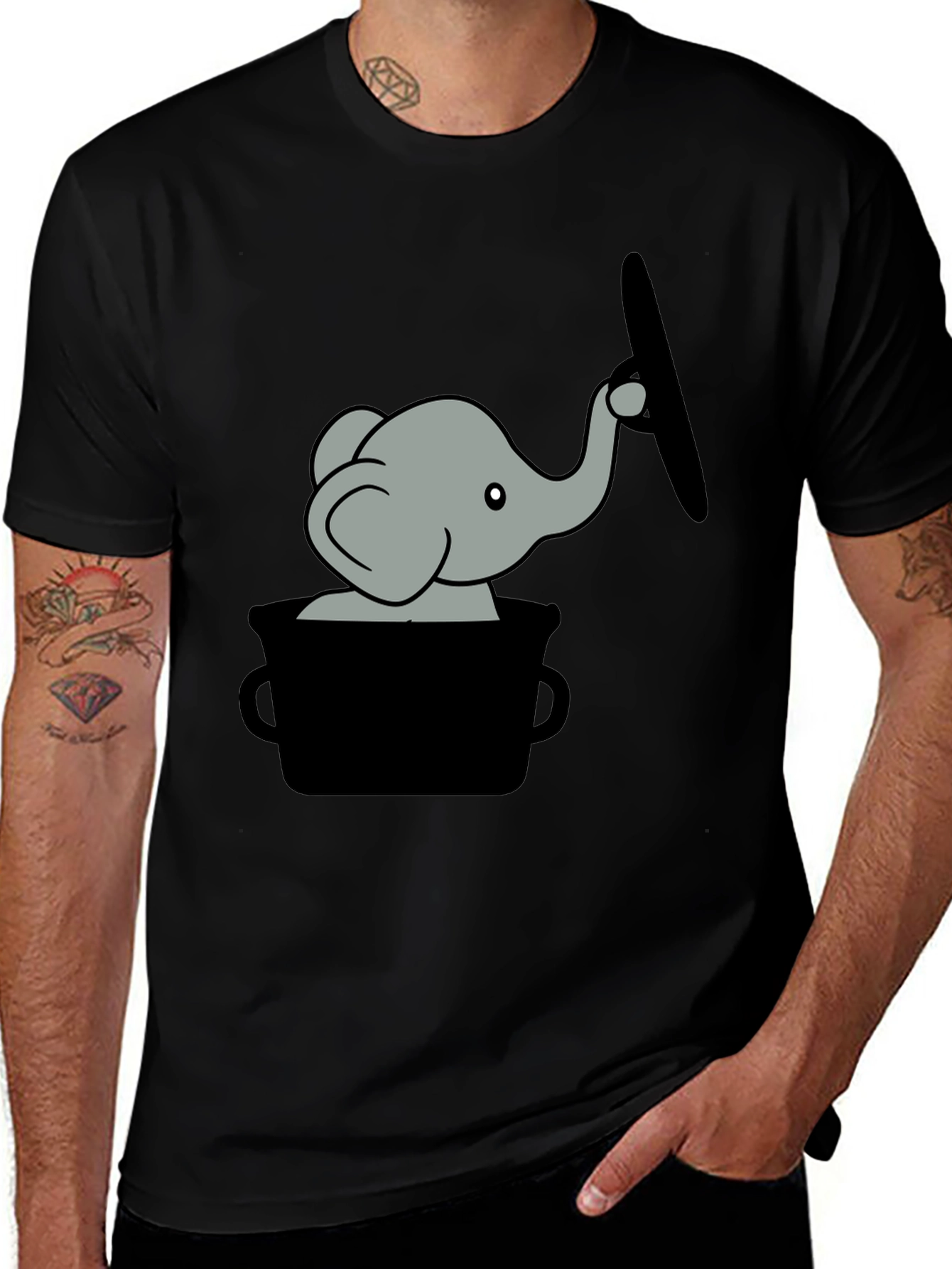 Variant 17 of Elephant in Pot T-Shirt