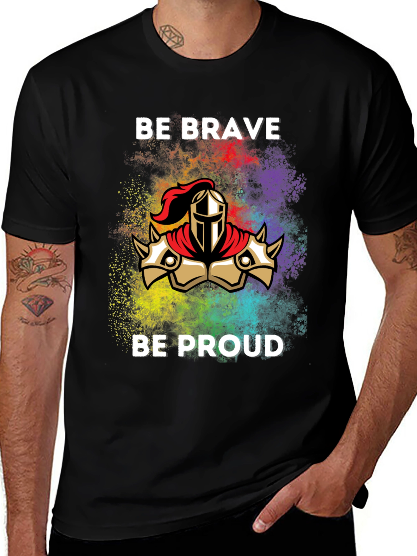 Variant 17 of Be Brave Be Proud Knight T-Shirt