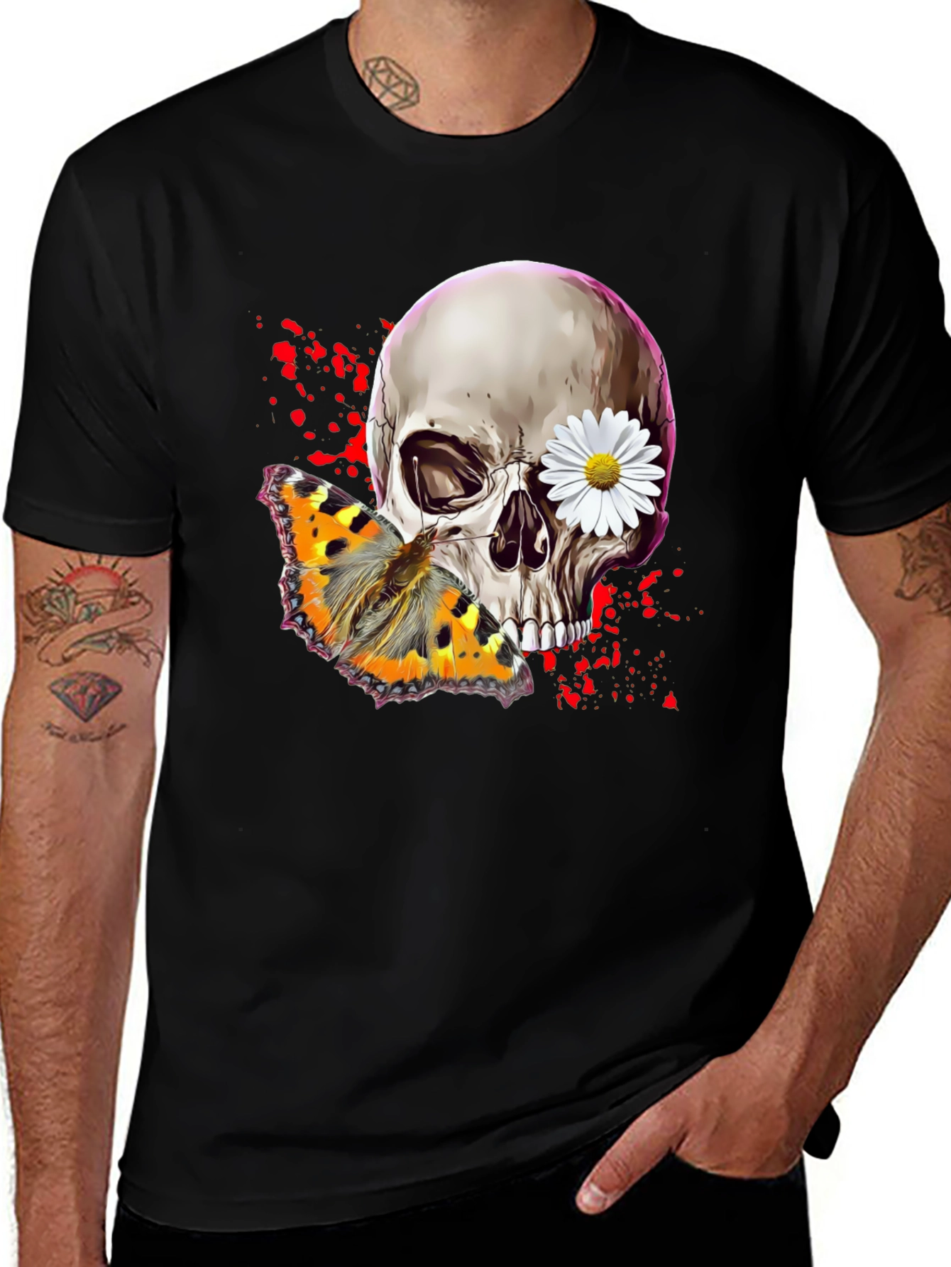 Variant 28 of Skull & Butterfly Graphic Print T-Shirt