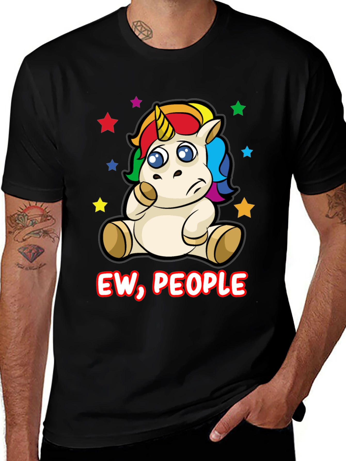 Variant 6 of Ew People Unicorn Graphic T-Shirt - Funny Sarcastic Tee