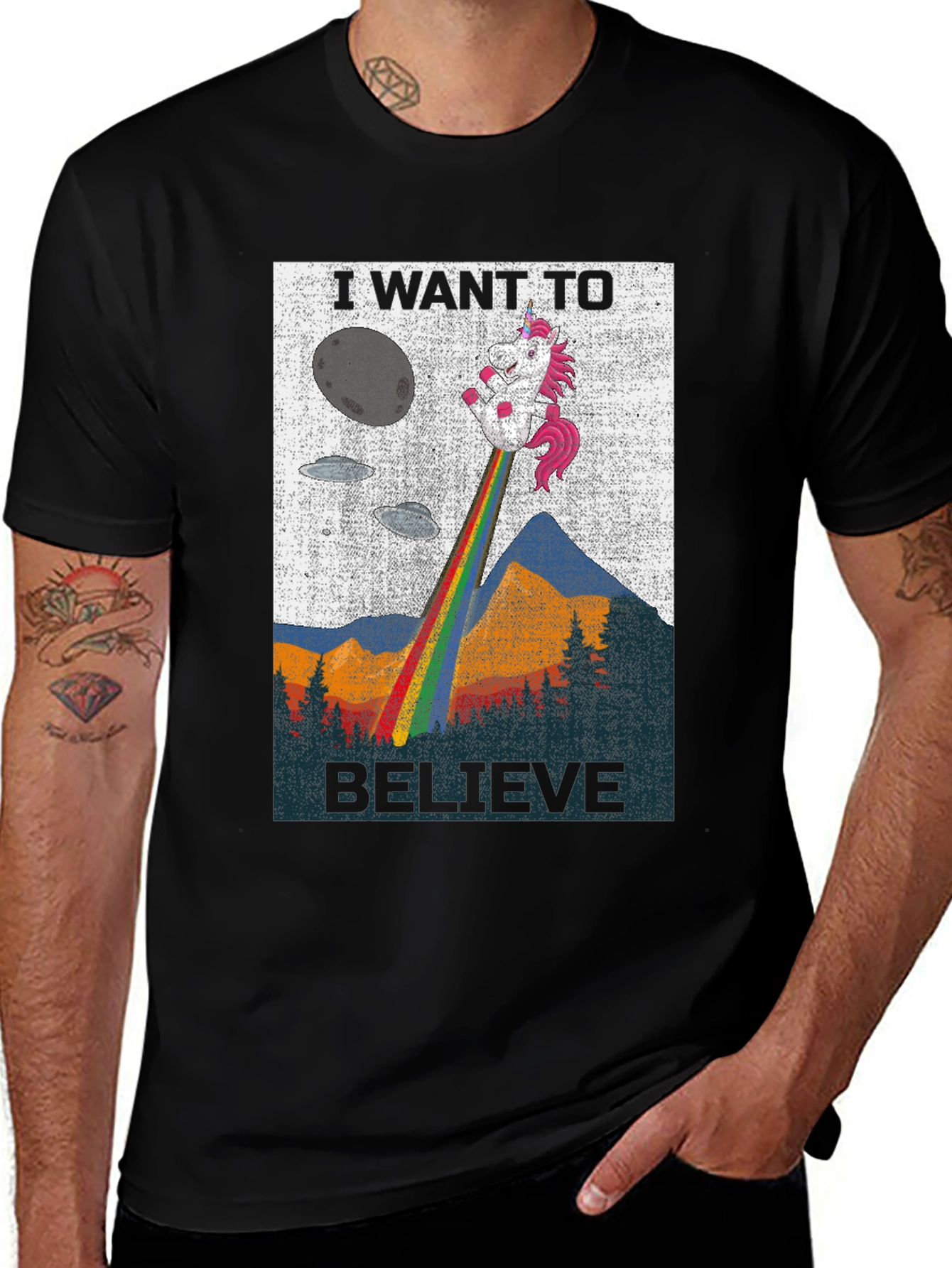 Variant 22 of I Want to Believe Unicorn Tee