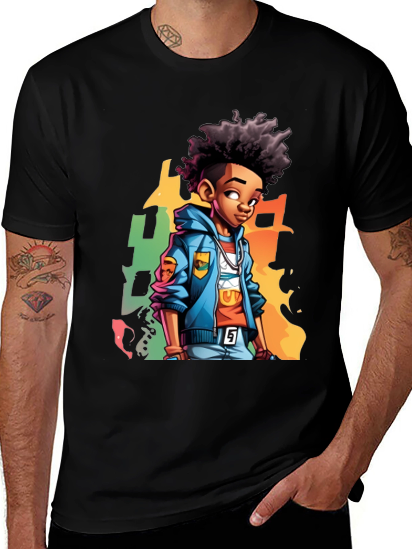 Variant 4 of Cartoon Style Graphic Tee - Urban Cool