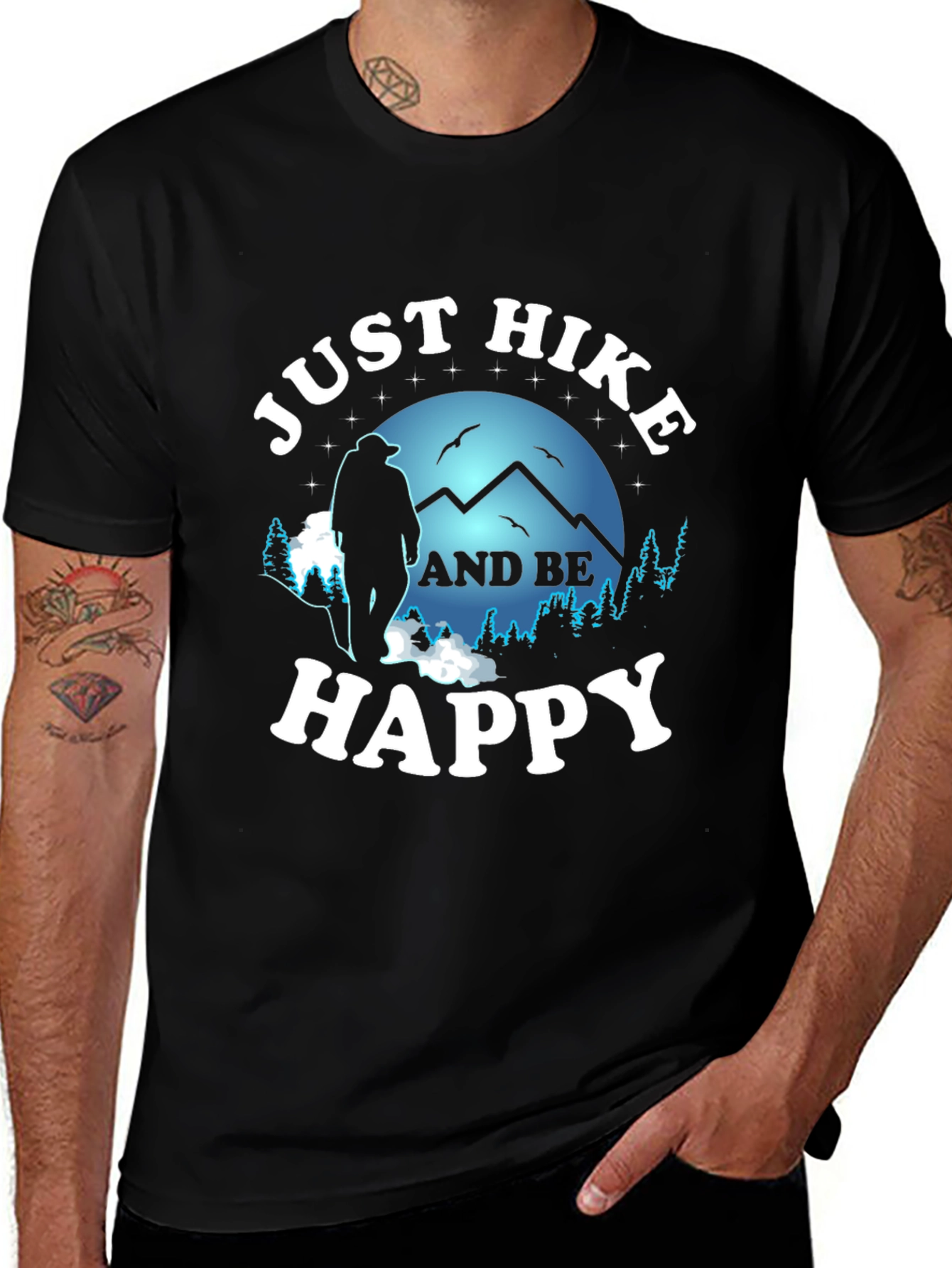 Variant 28 of Just Hike and Be Happy Graphic T-Shirt