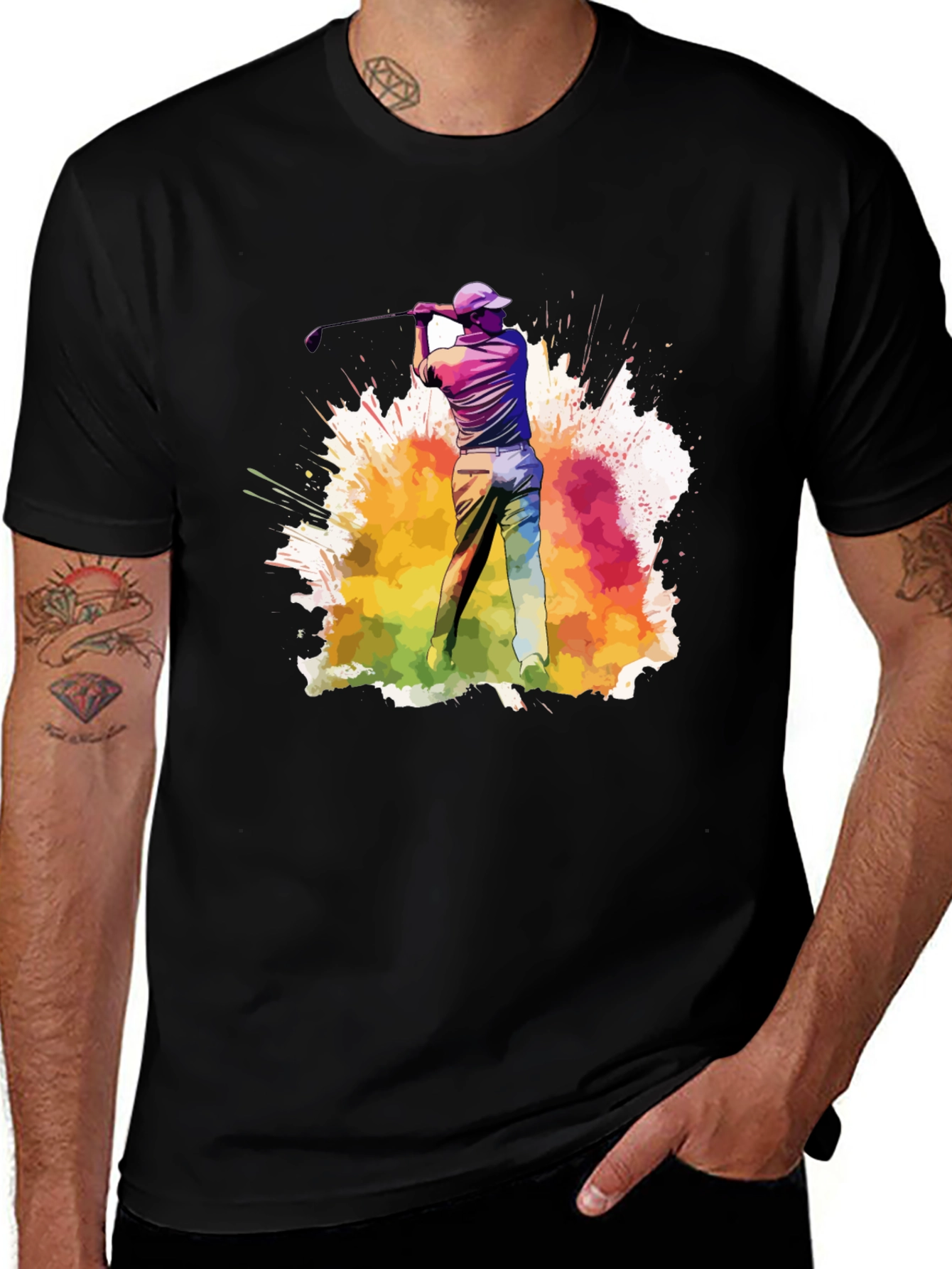 Variant 21 of Golf Swing Tee - Vibrant Golfer Graphic T-Shirt