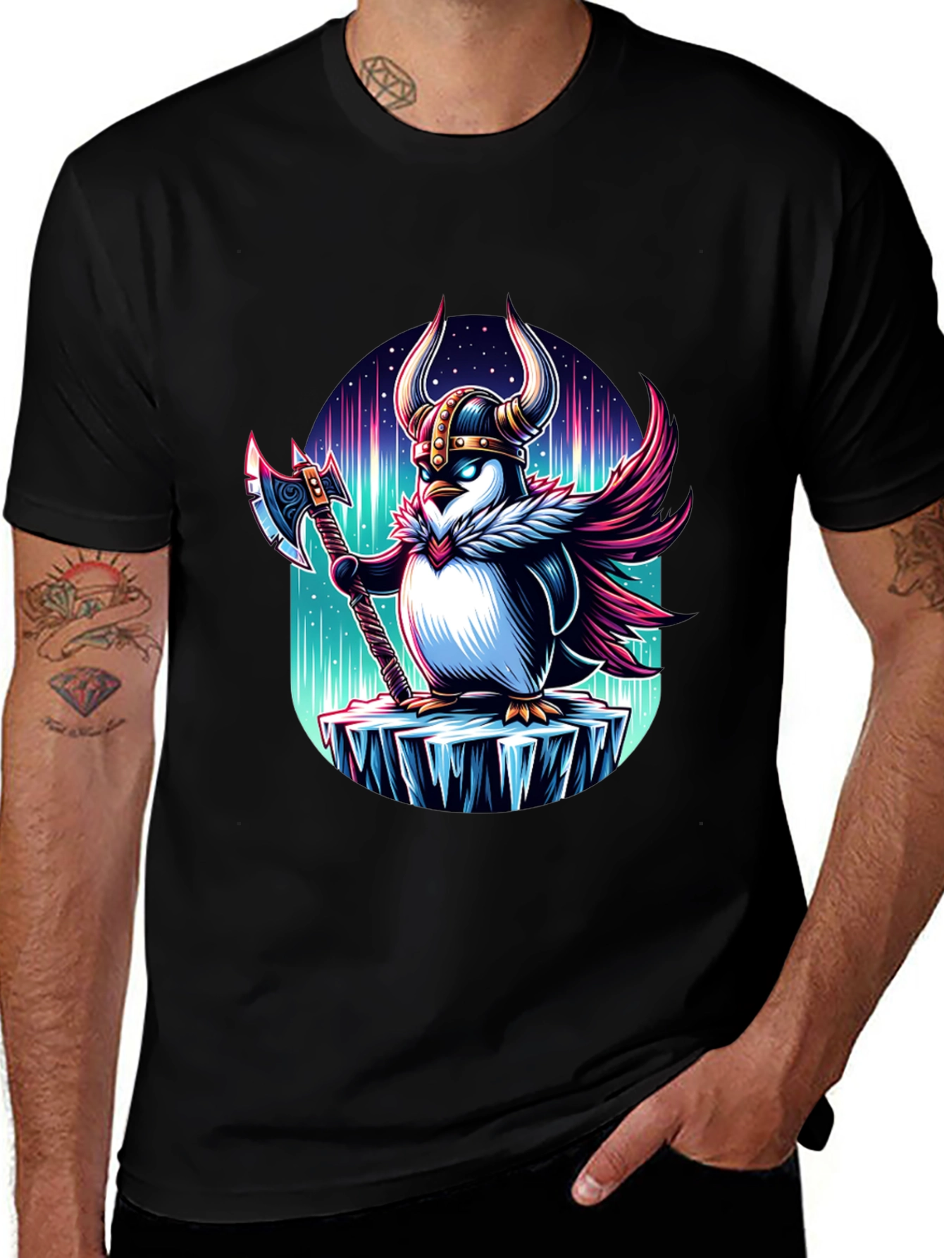 Variant 22 of Viking Penguin Graphic Tee - Black Cotton T-Shirt