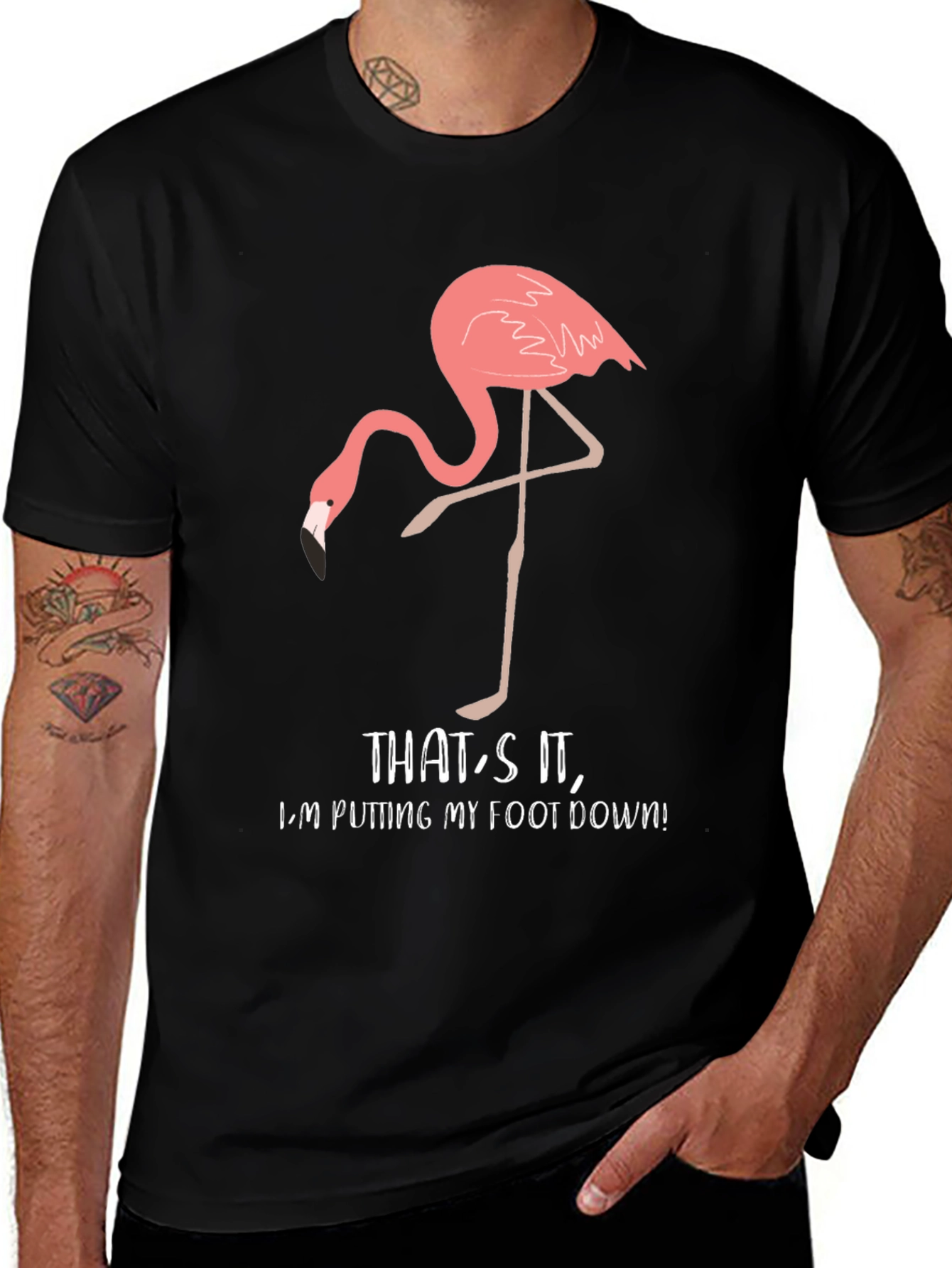 Variant 13 of Flamingo Foot Down Graphic Tee