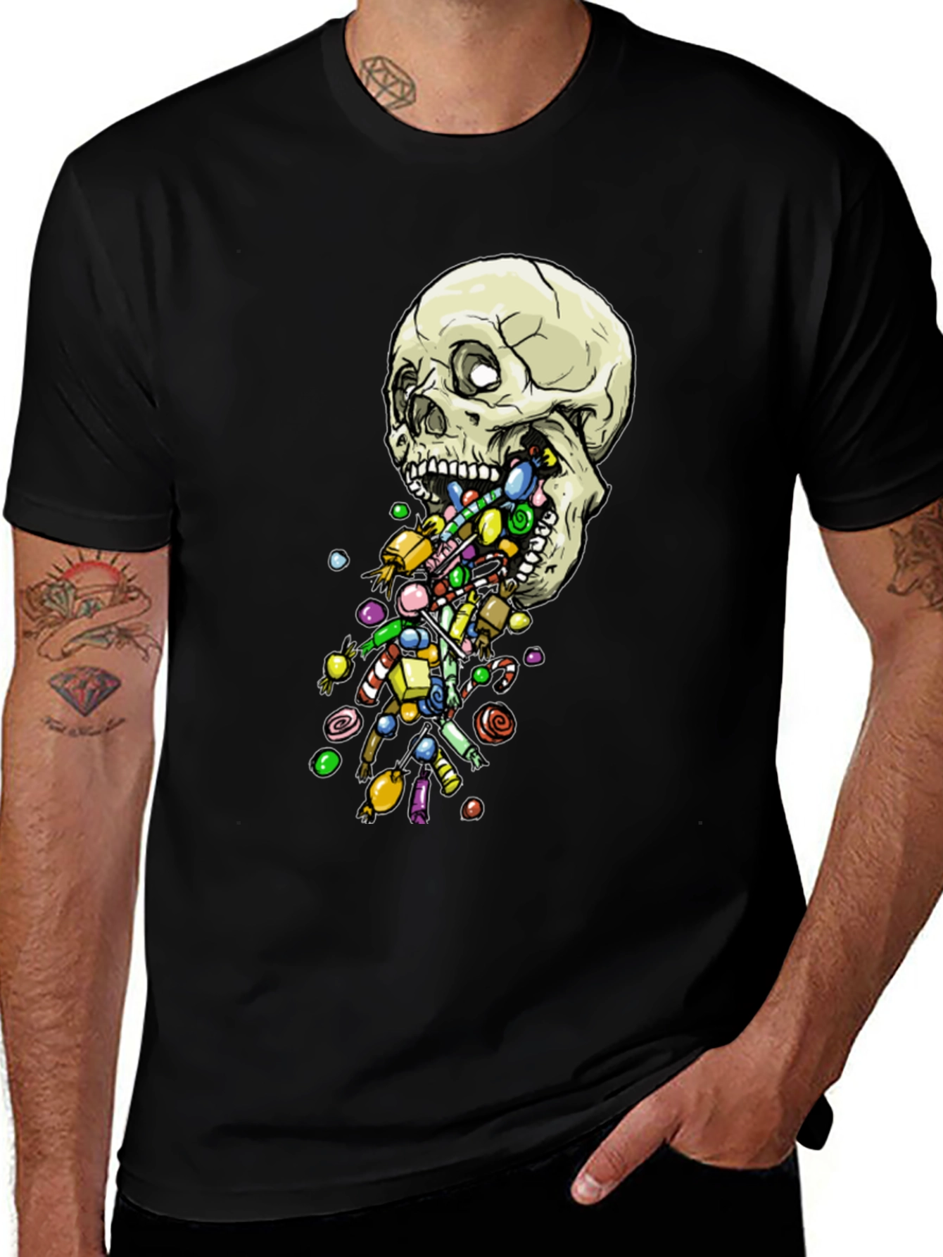 Variant 15 of Skull Candy Graphic T-Shirt - Black