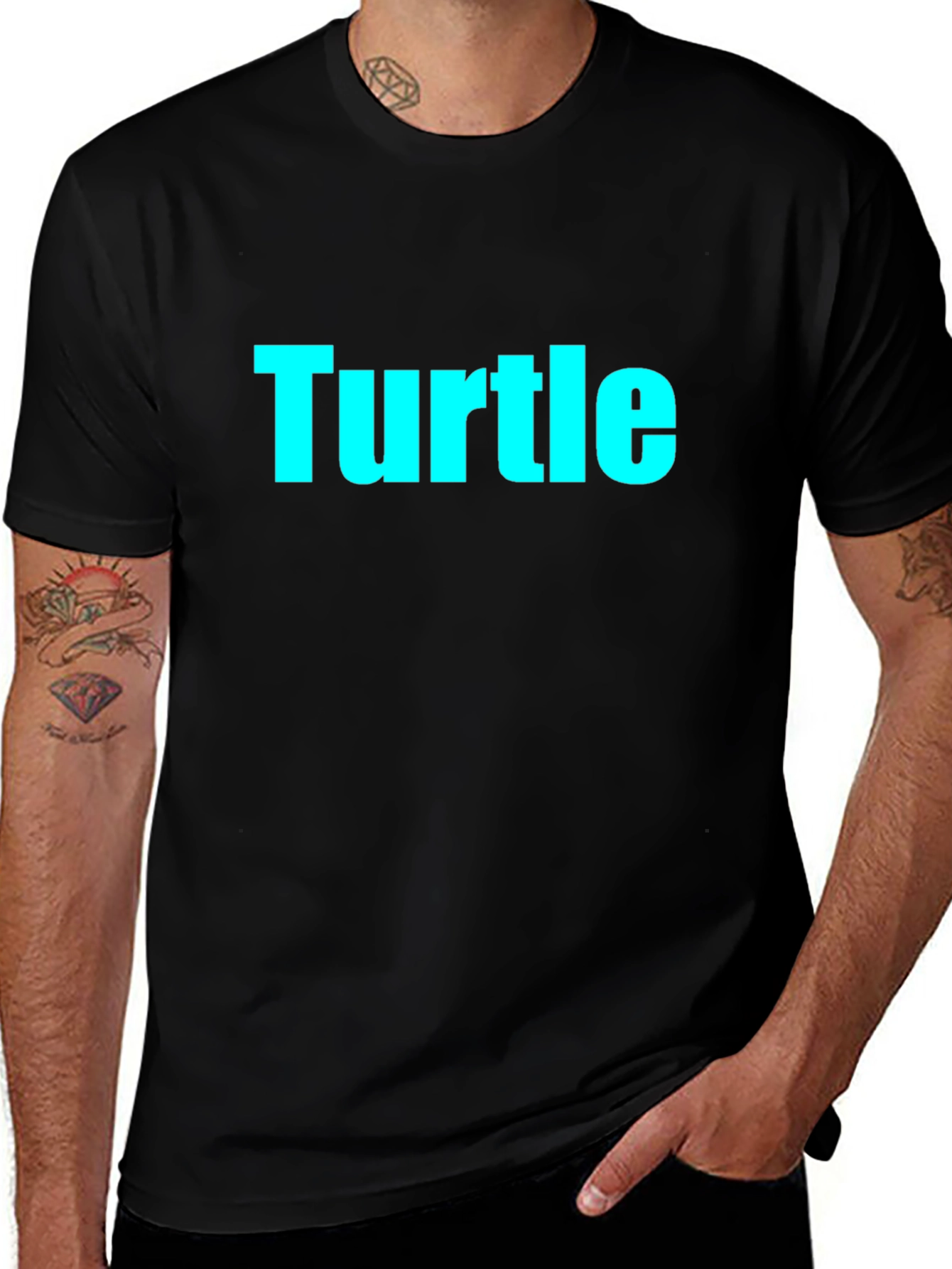Variant 13 of Turtle Graphic Black T-Shirt