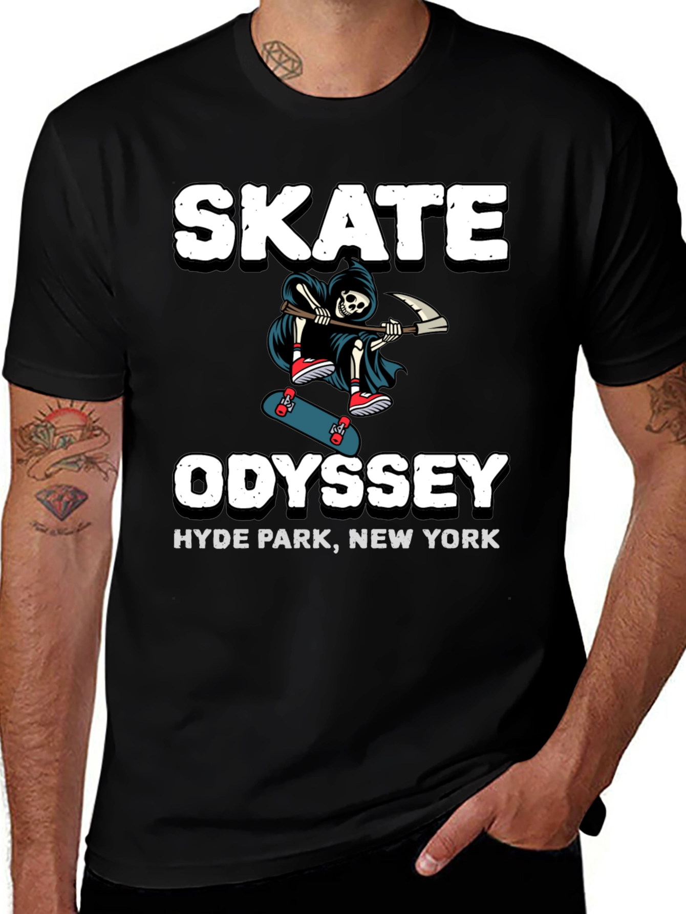 Variant 16 of Skate Odyssey Graphic T-Shirt - Hyde Park NY