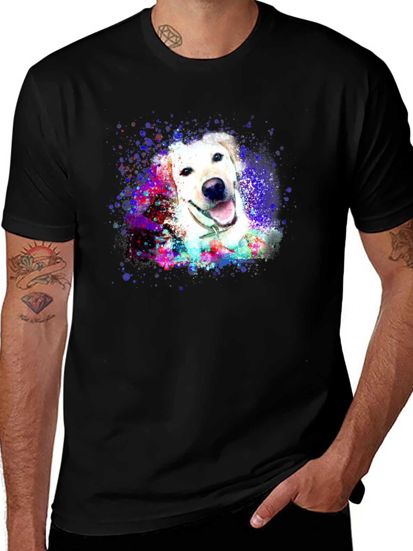Variant 24 of Dog Art Print Tee - Labrador Retriever T-Shirt