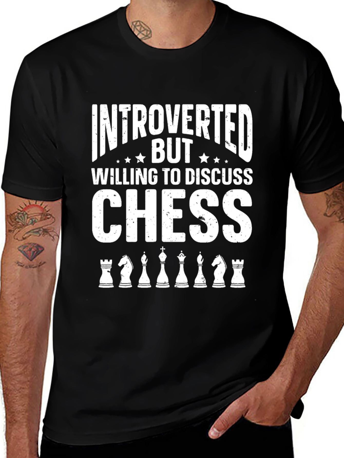 Introverted Chess T-Shirt - Discuss Chess Graphic Tee