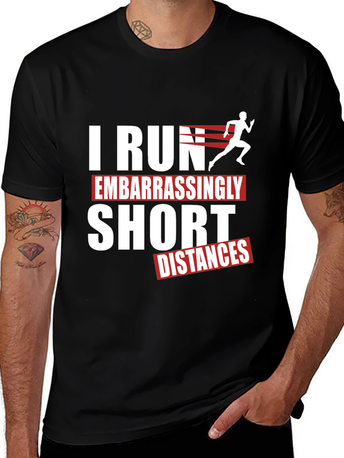 Variant 20 of Funny Running T-Shirt - I Run Embarrassingly Short Distances