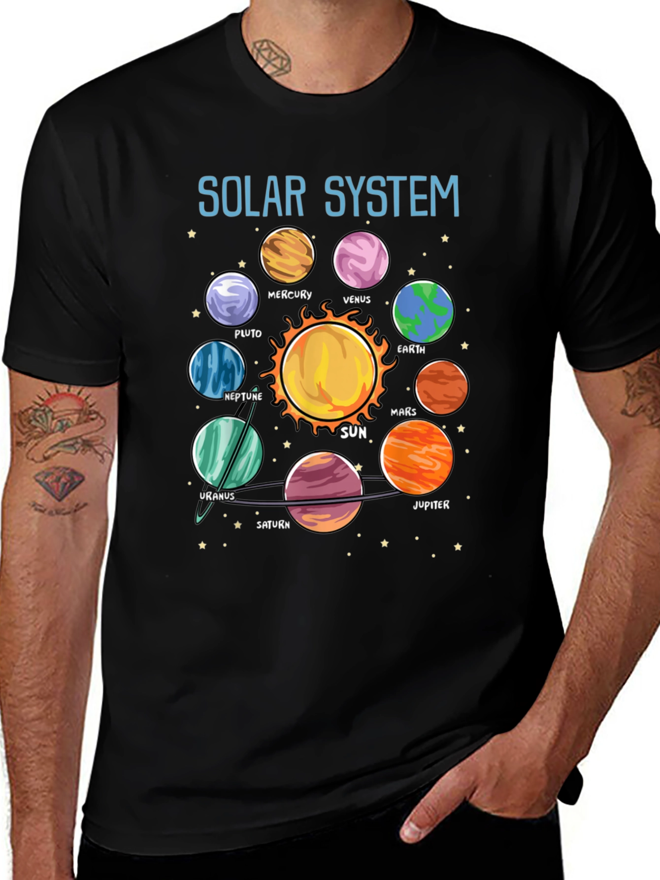 Variant 18 of Solar System Planets Graphic T-Shirt