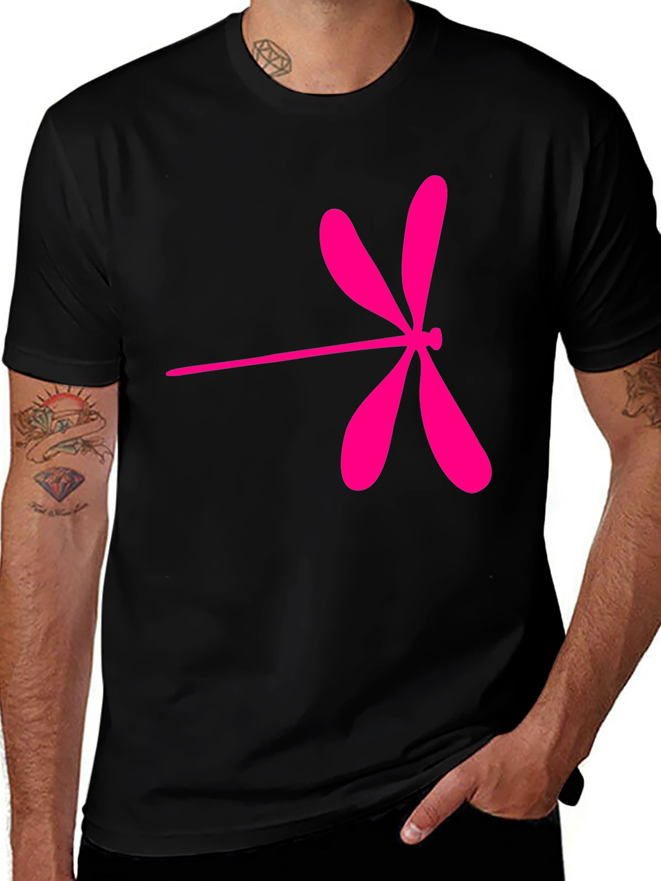 Variant 17 of Pink Dragonfly Graphic T-Shirt