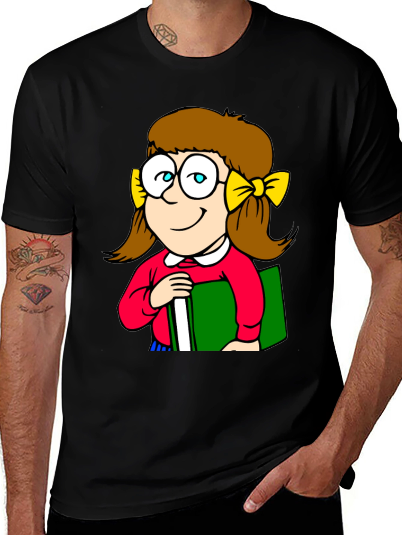 Variant 16 of Cartoon Girl T-Shirt - Unique Geeky Design