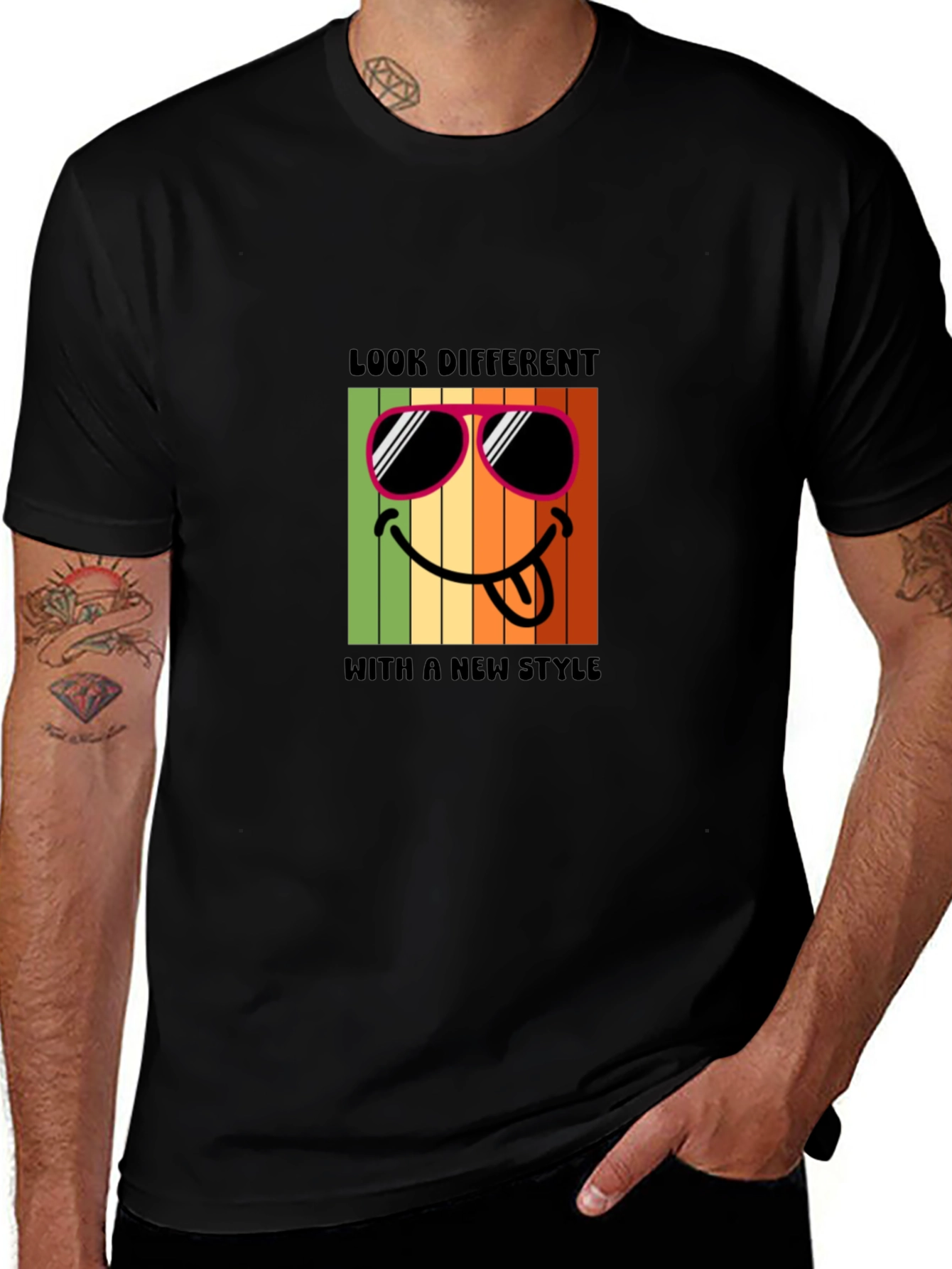 Variant 14 of Cool Smiley Face Graphic T-Shirt