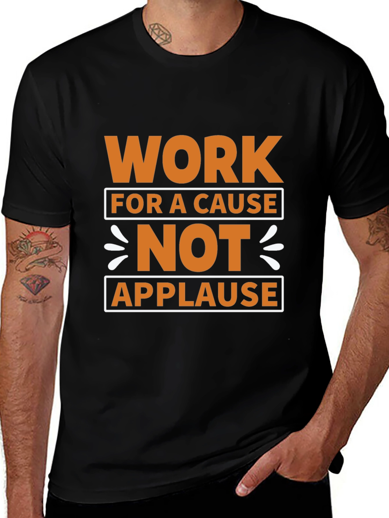 Variant 25 of Work for a Cause Graphic Tee - Inspiring Message