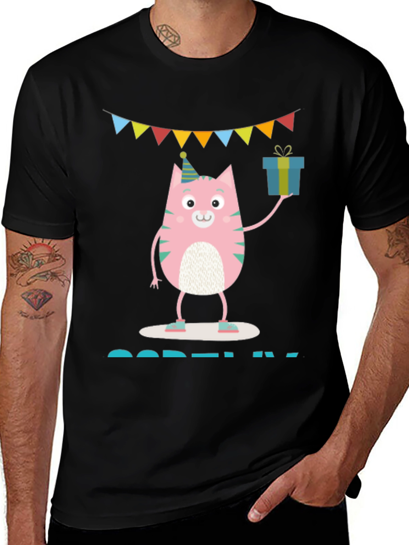 Variant 4 of Birthday Cat T-Shirt - Party Gift