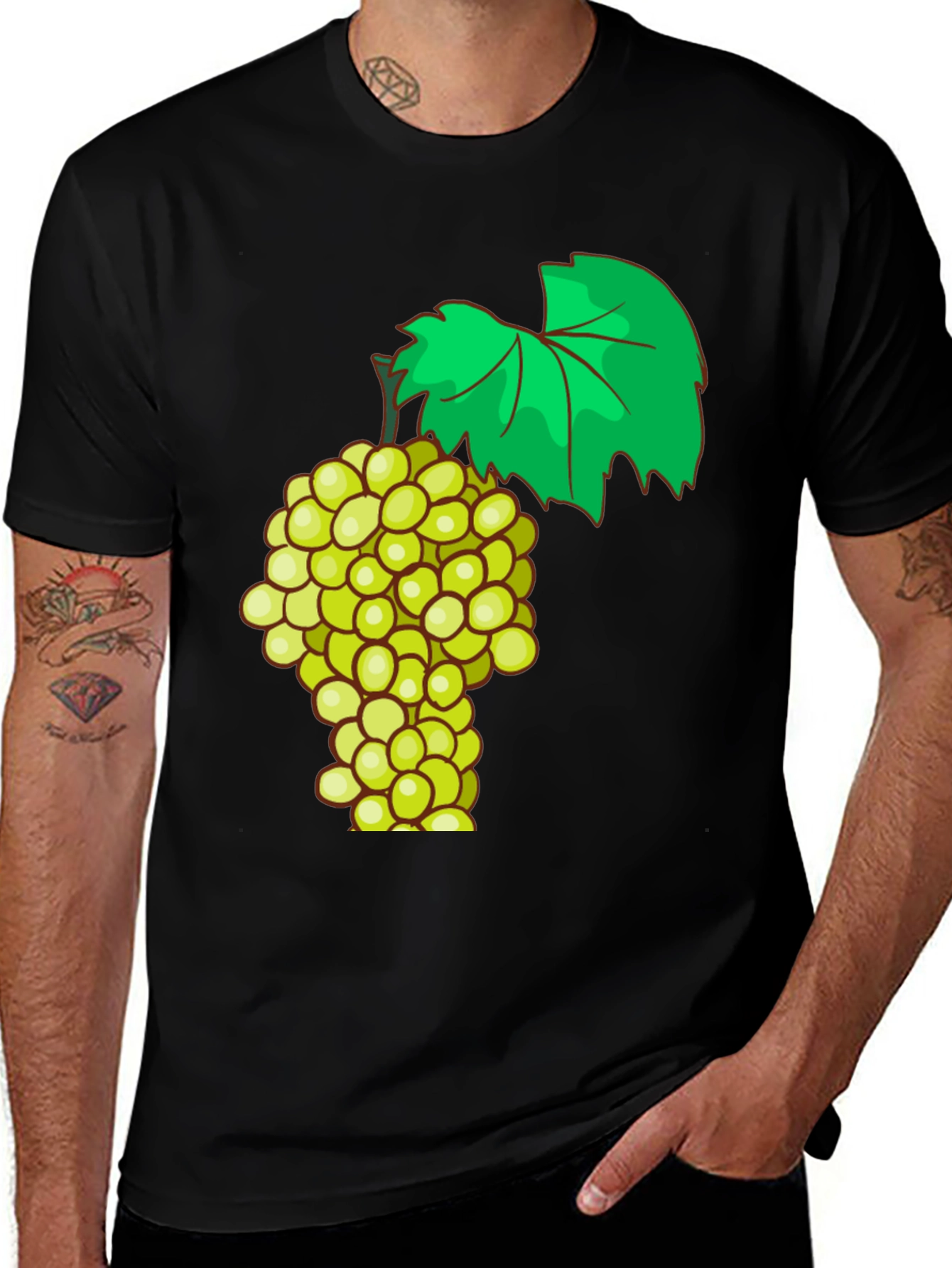 Variant 3 of Grape Graphic T-Shirt - Fruit Lover's Tee