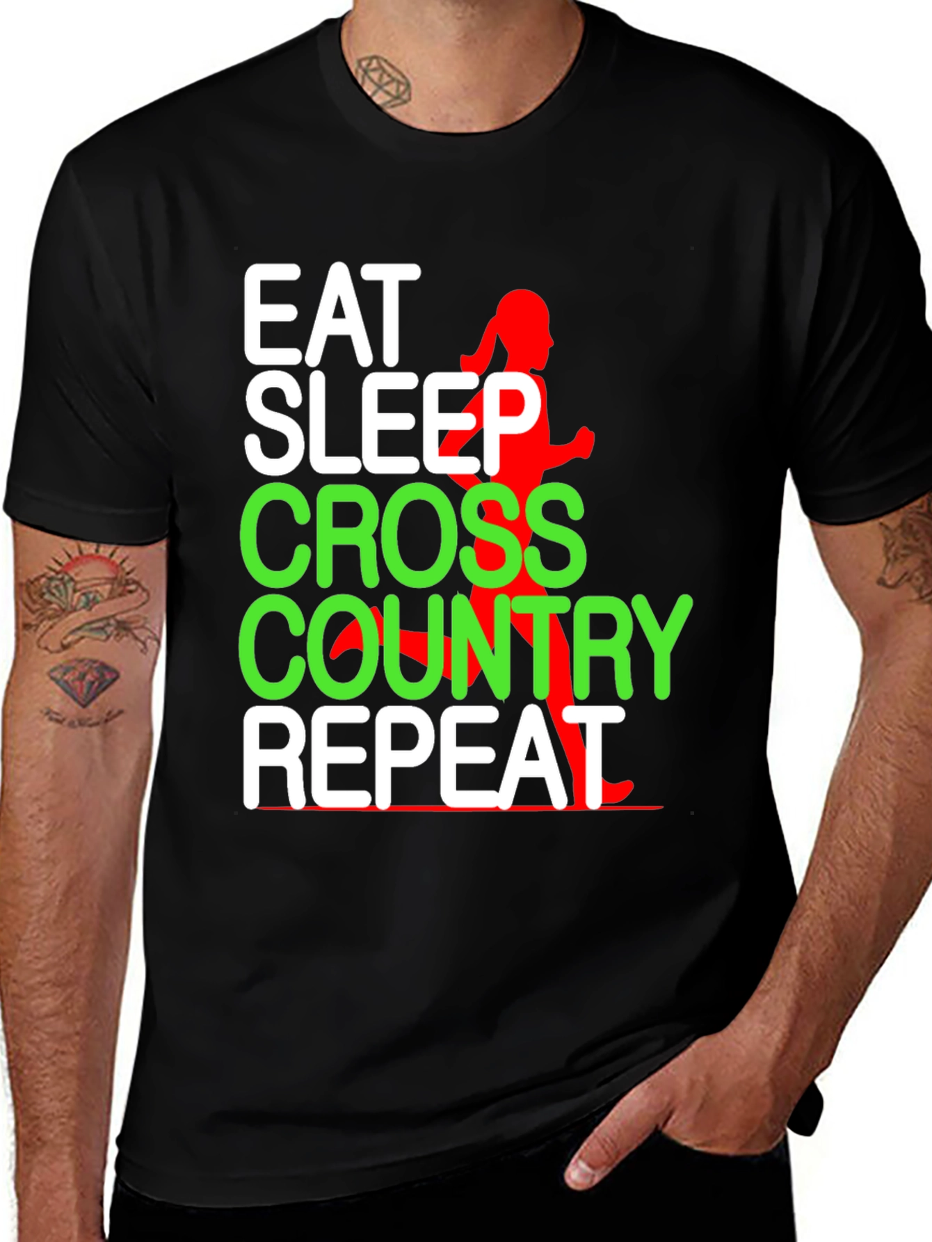 Variant 12 of Eat Sleep Cross Country Repeat T-Shirt