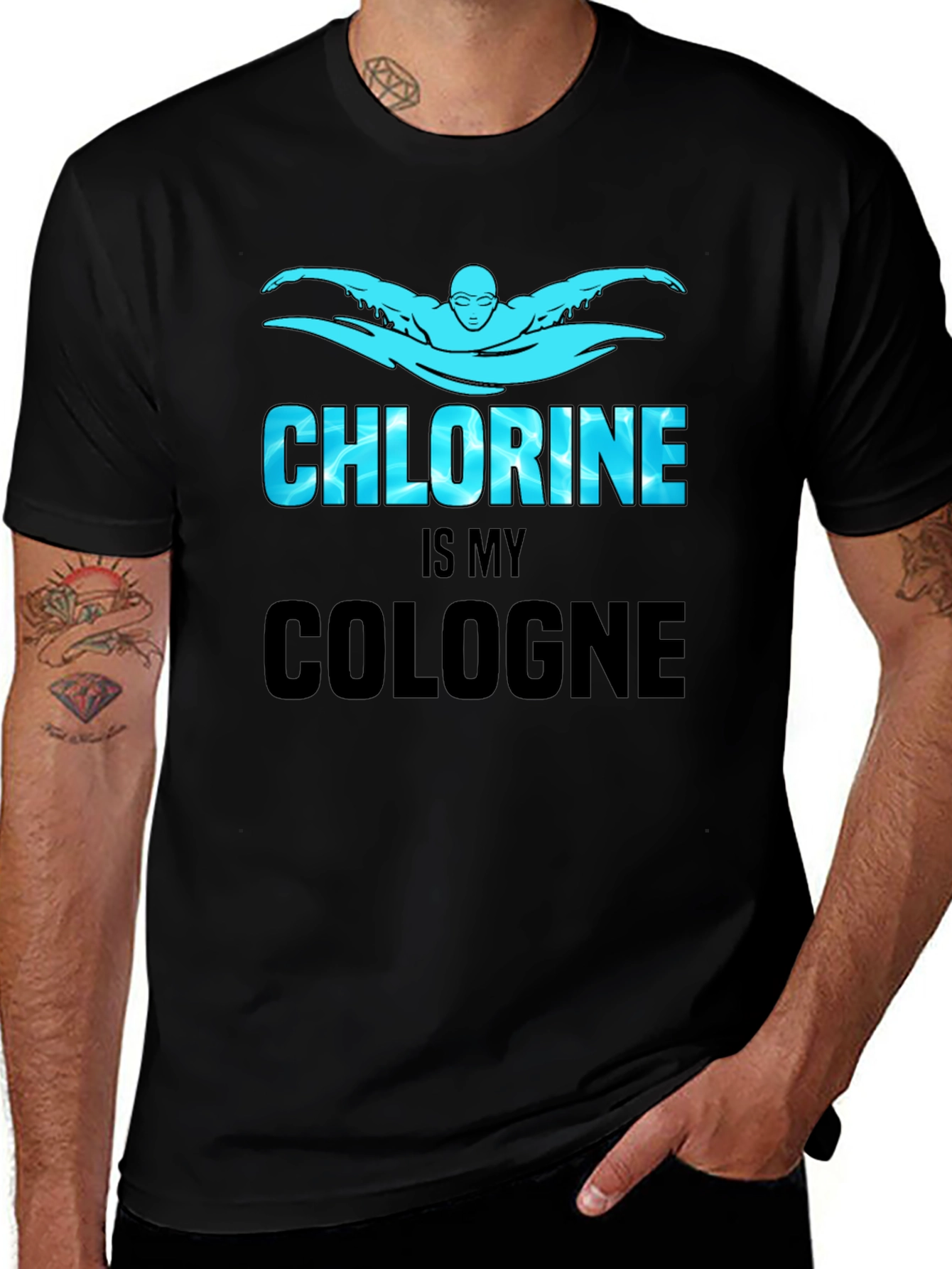 Chlorine Is My Cologne Swimmer T-Shirt