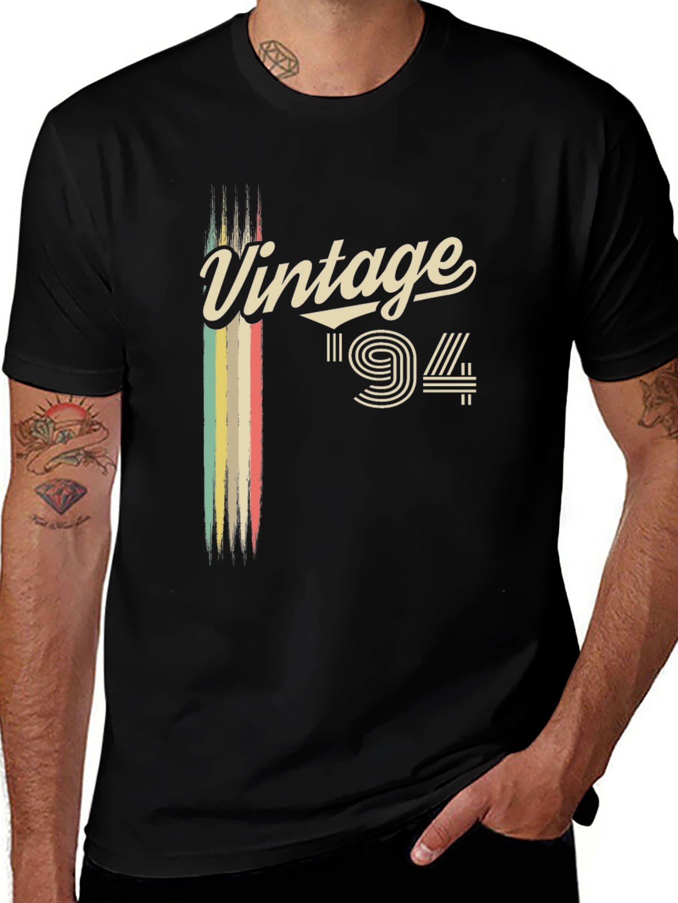 Variant 14 of Vintage '94 Retro Style Black T-Shirt