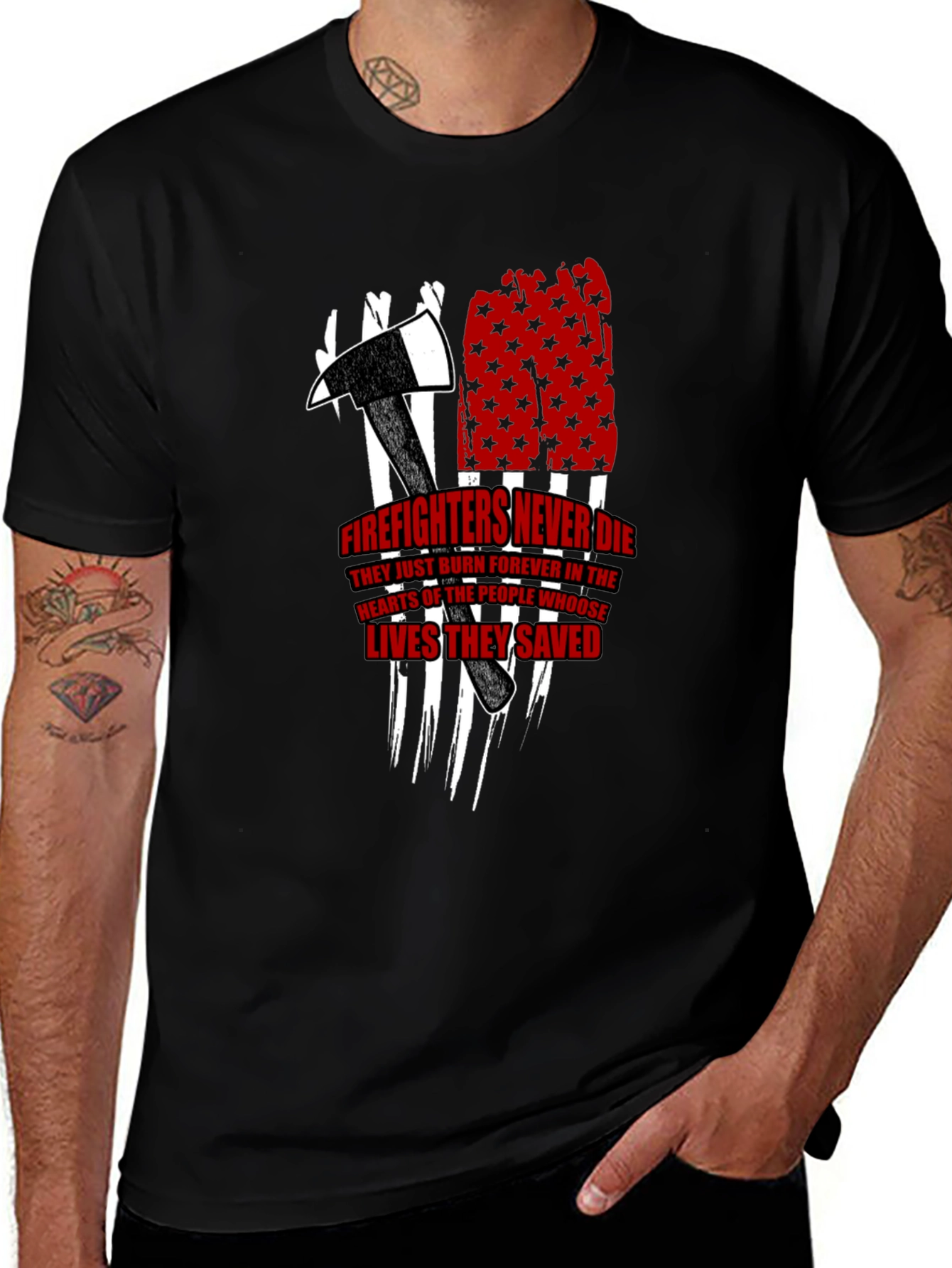 Variant 20 of Firefighters Never Die Graphic T-Shirt