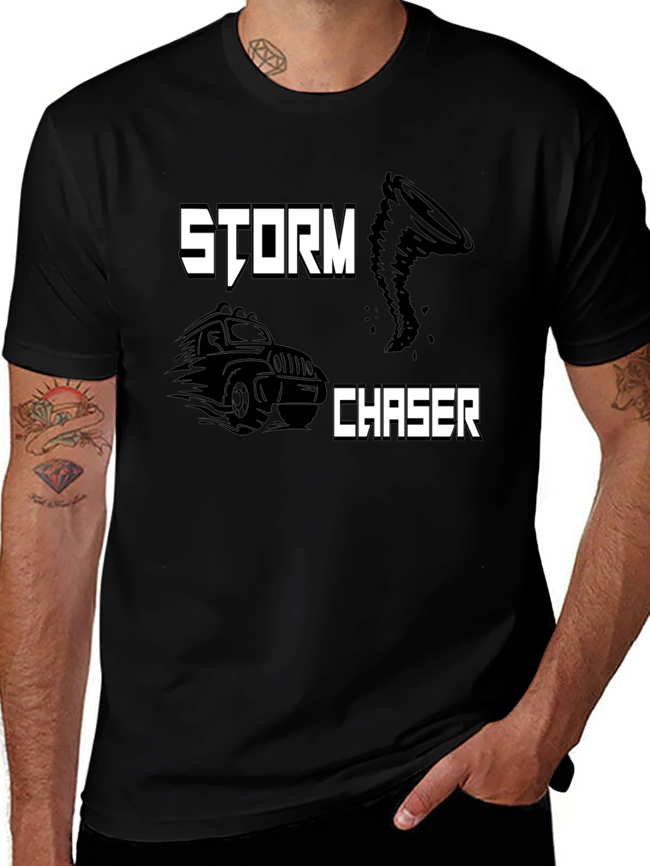 Variant 17 of Storm Chaser Black T-Shirt