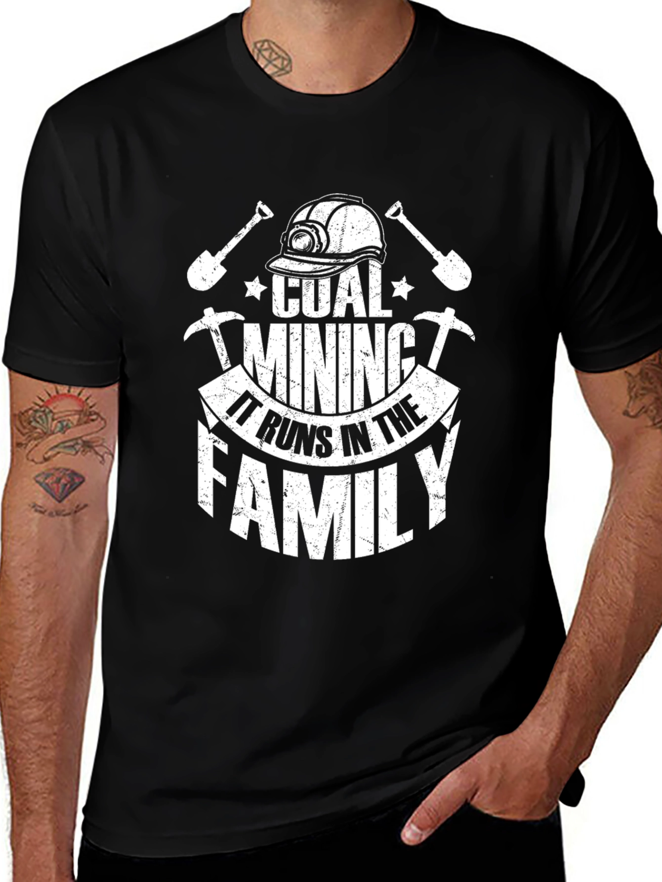 Coal Mining Family T-Shirt - Black
