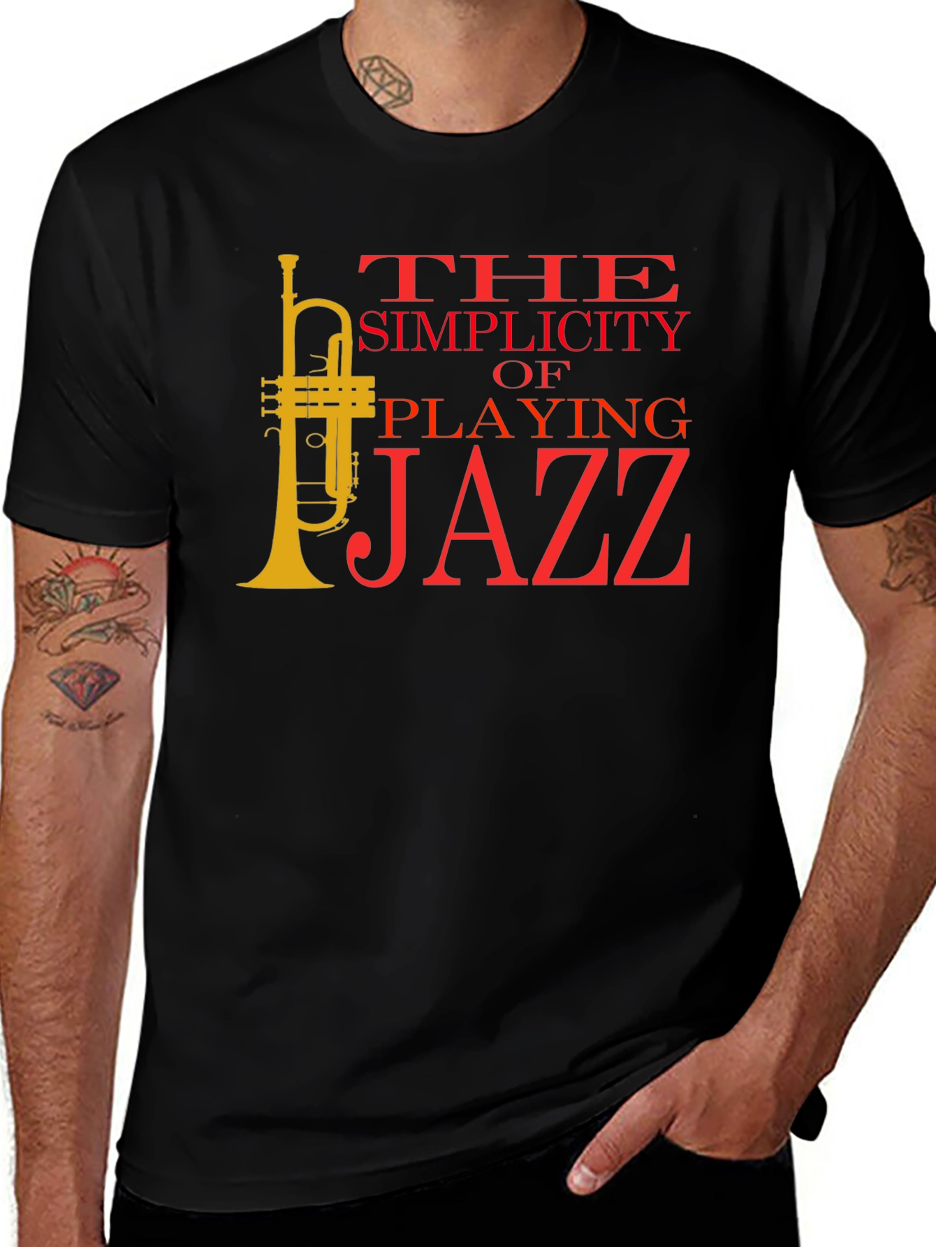 Variant 18 of Jazz Music T-Shirt - Trumpet Player Tee