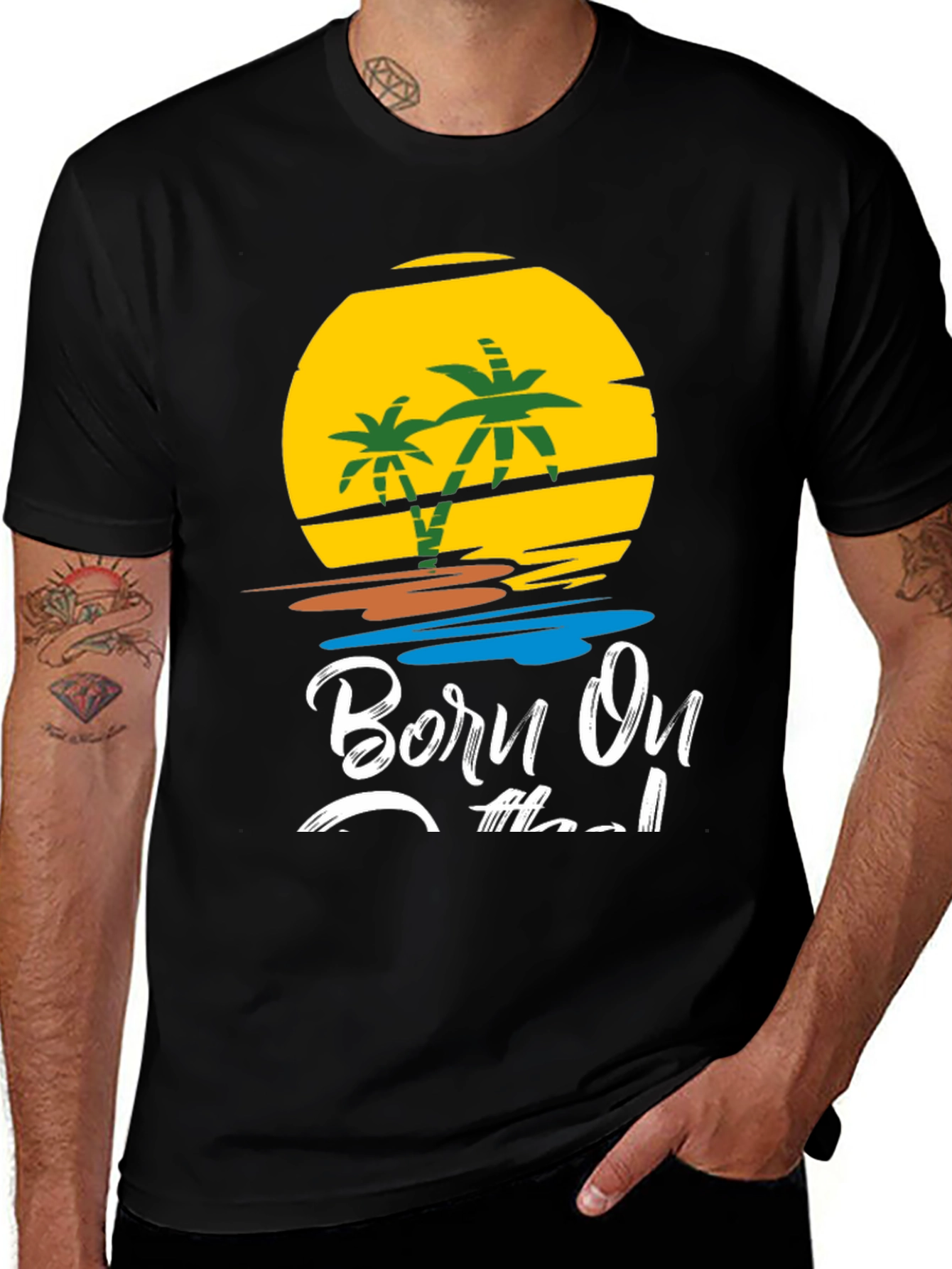 Variant 28 of Born On The Island Graphic T-Shirt