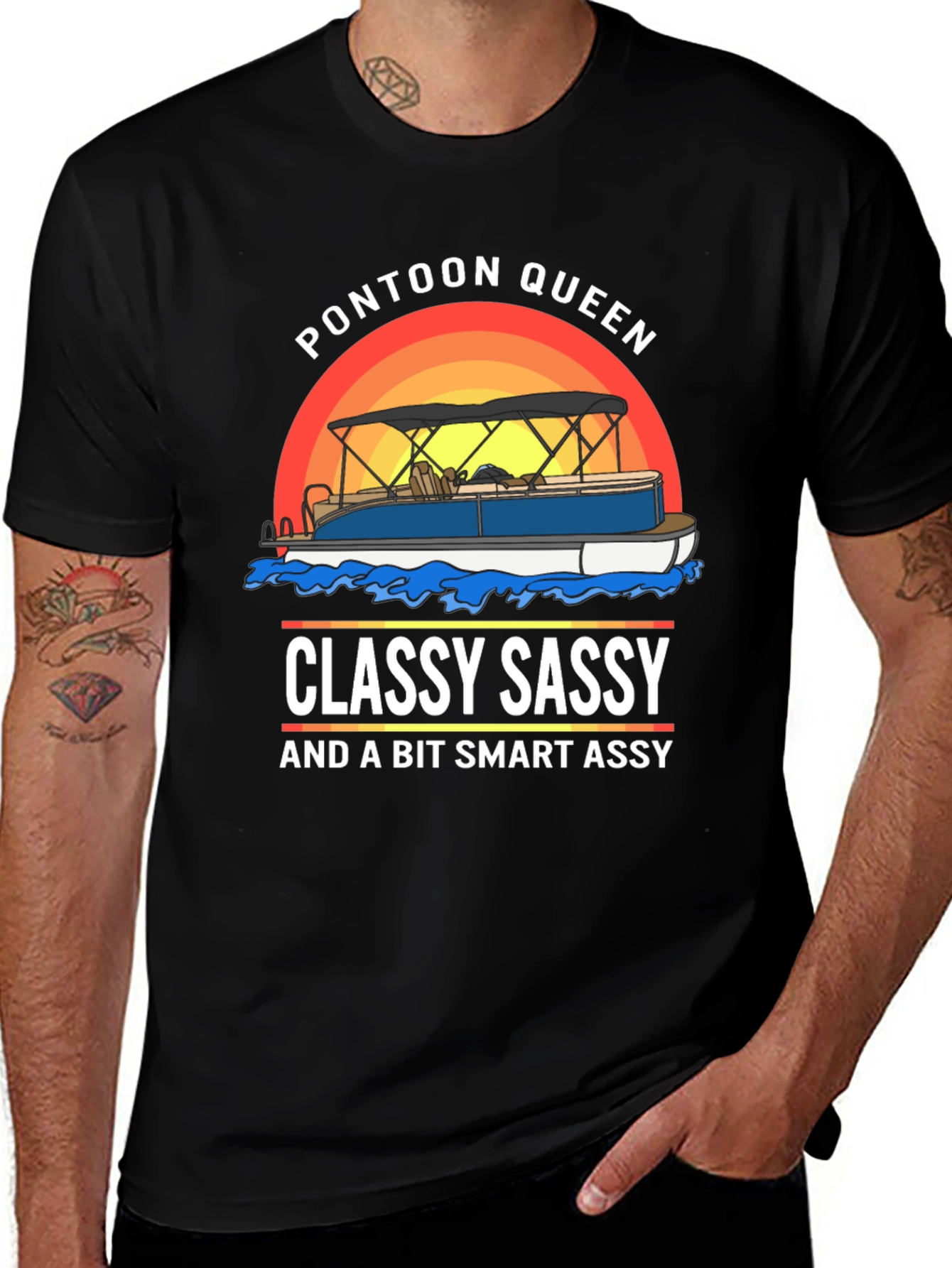 Variant 24 of Pontoon Queen T-Shirt: Classy Sassy Smart Assy