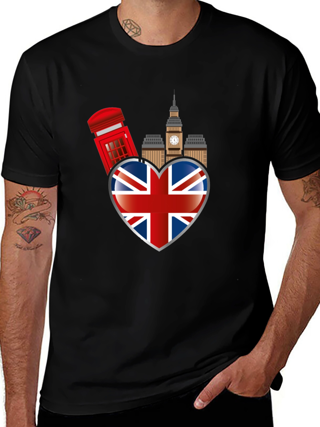 London UK Heart T-Shirt - Cool British Pride Tee