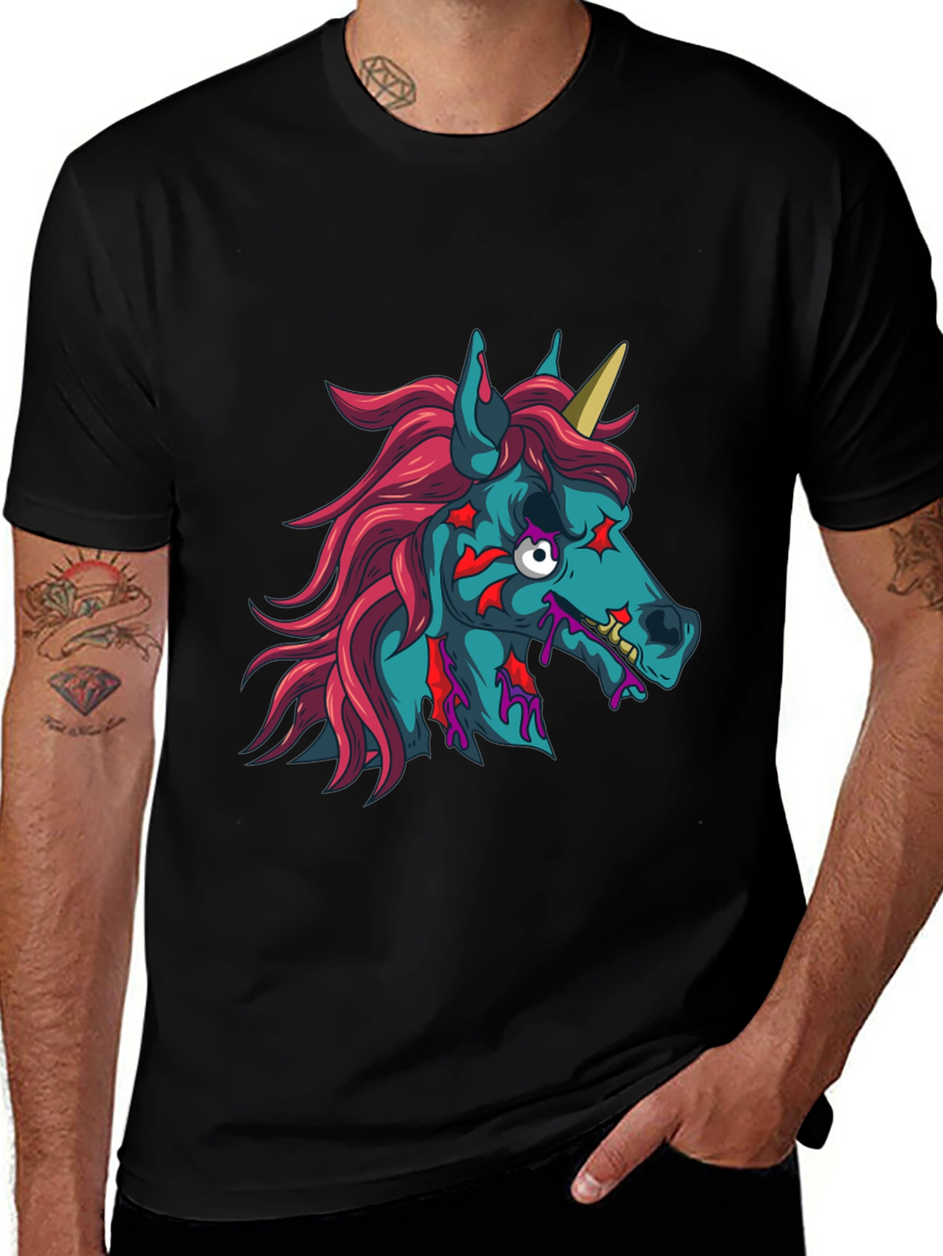 Variant 29 of Zombie Unicorn Graphic T-Shirt