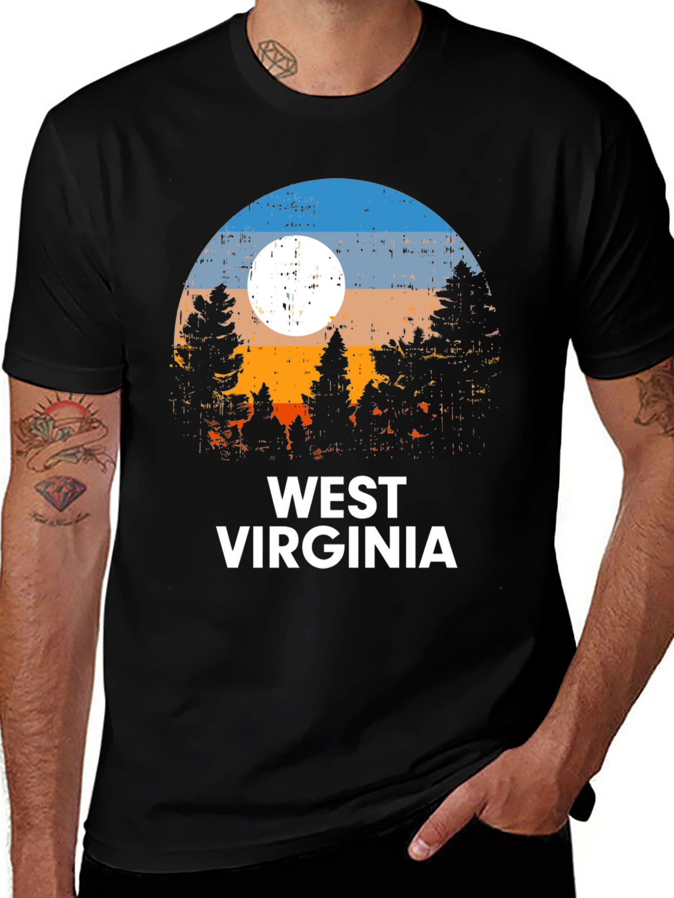 Variant 4 of West Virginia Graphic Tee - Nature Scene