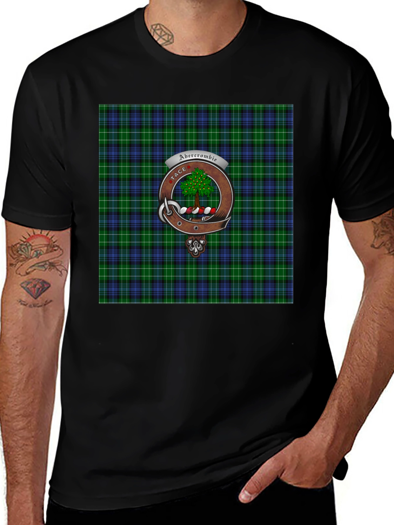 Abercrombie Clan Tartan Crest T-Shirt 