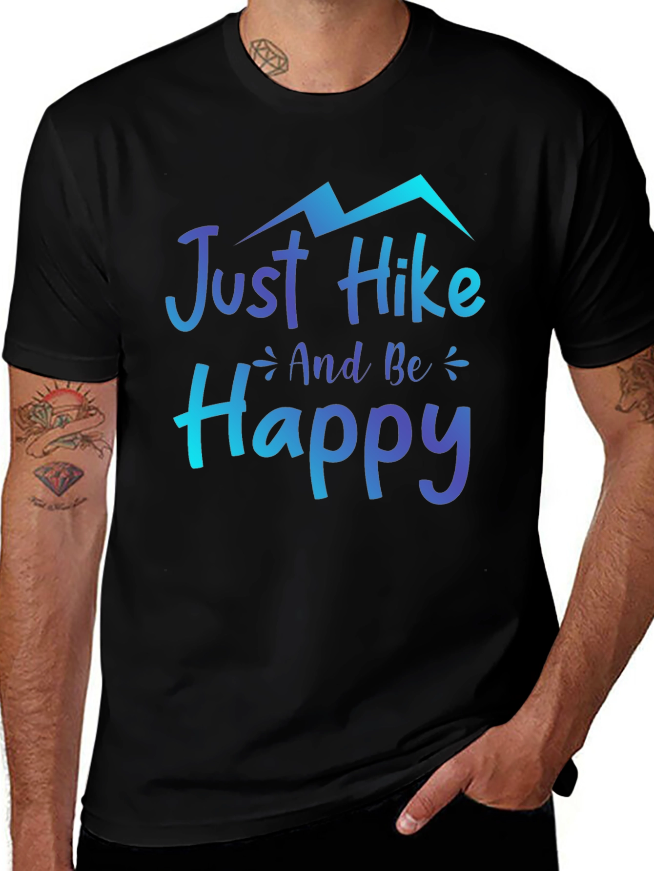 Variant 5 of Just Hike and Be Happy Graphic Tee