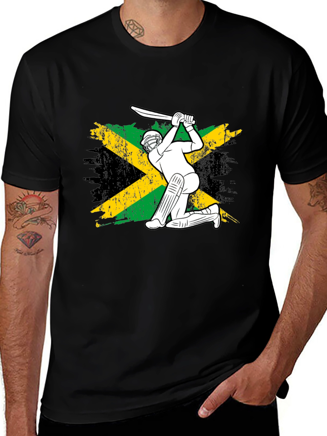 Jamaica Cricket Flag T-Shirt for Fans