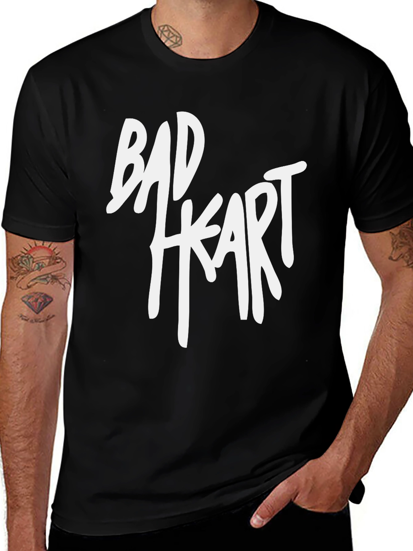 Variant 15 of Bad Heart Graphic Tee - Black T-Shirt