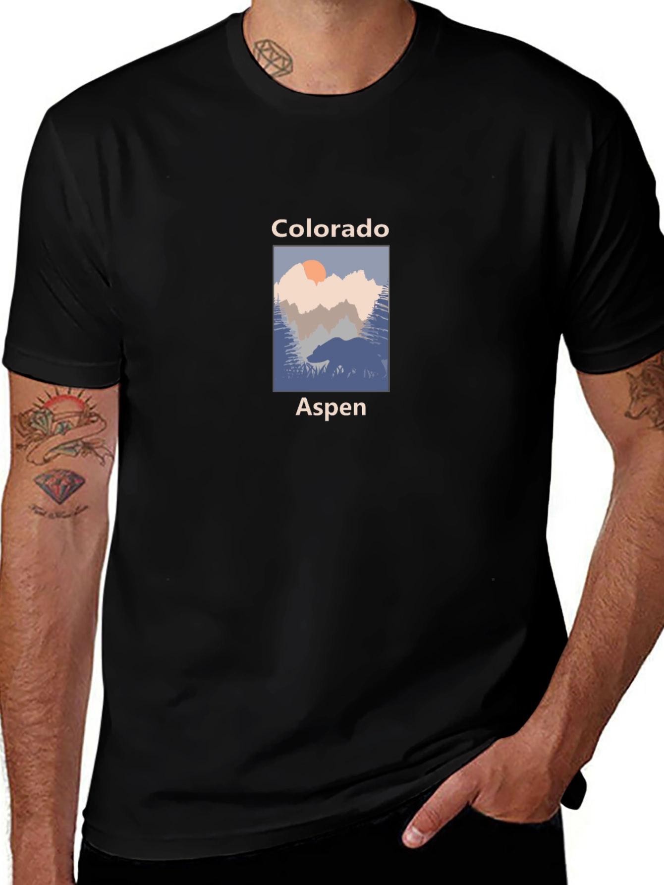 Colorado Aspen Graphic Tee - Mountain Bear Design