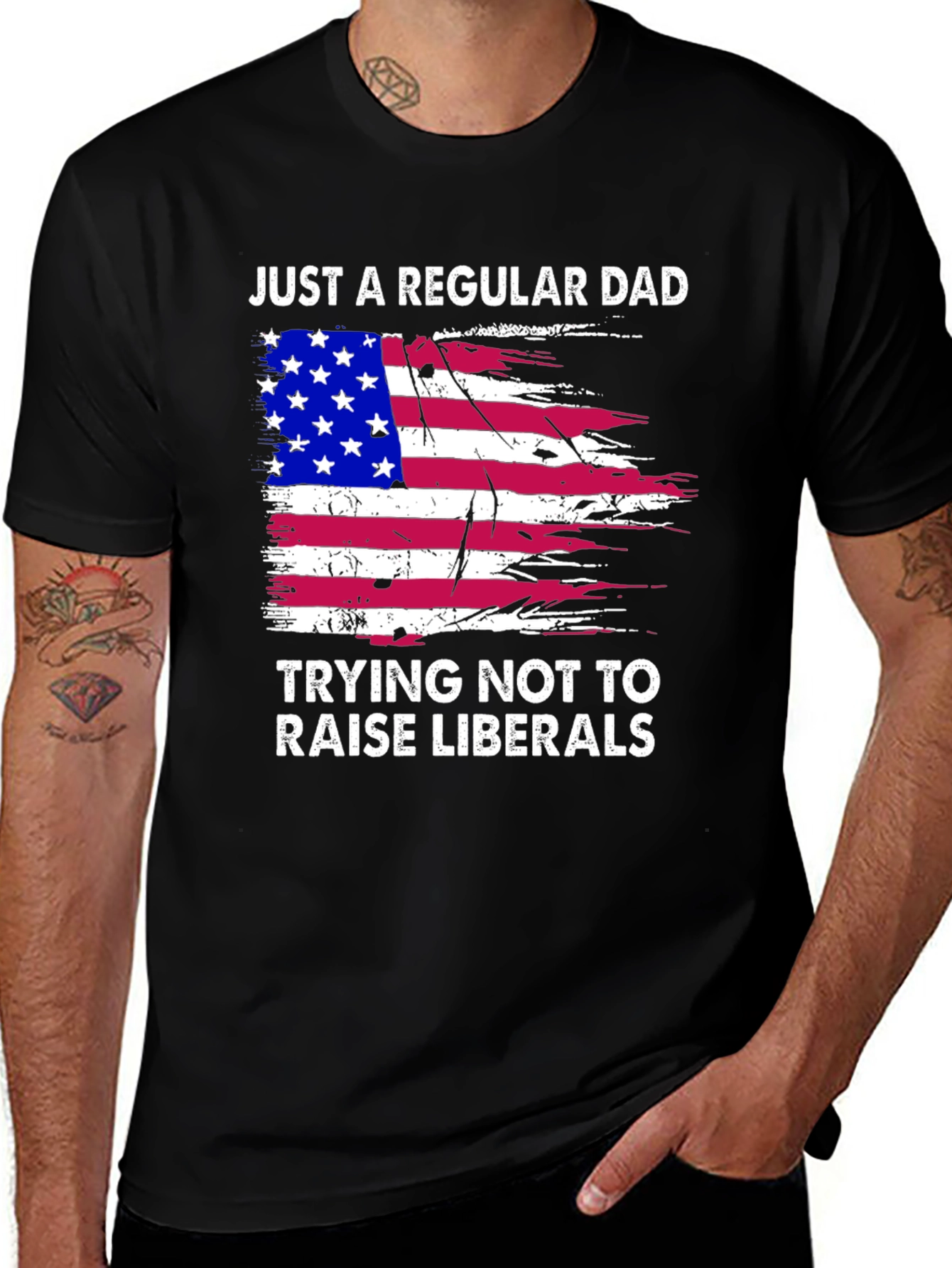 Variant 4 of Regular Dad Anti-Liberal T-Shirt