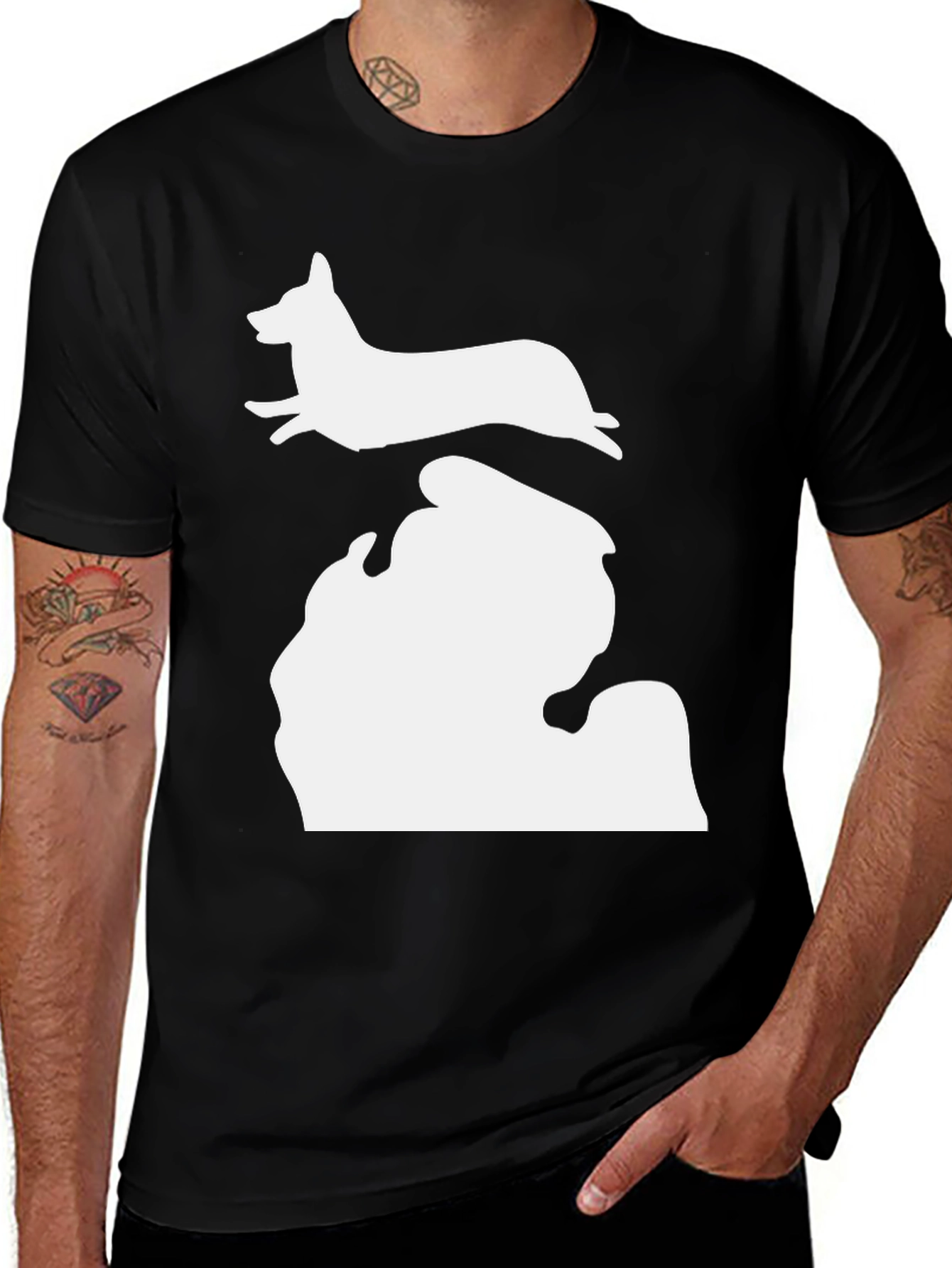 Variant 26 of Michigan Corgi Silhouette T-Shirt