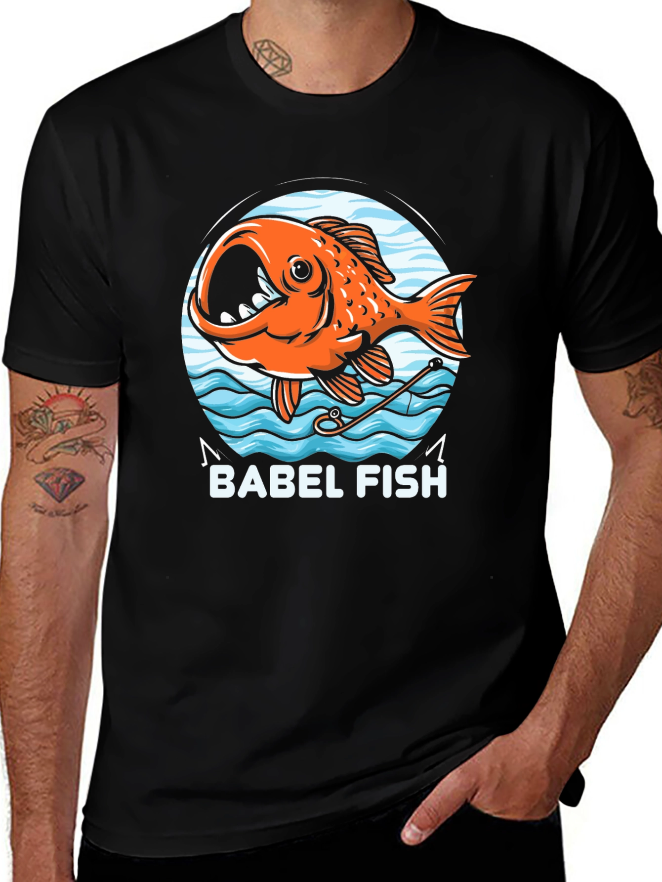Babel Fish Graphic T-Shirt - Sci-Fi Humor Tee